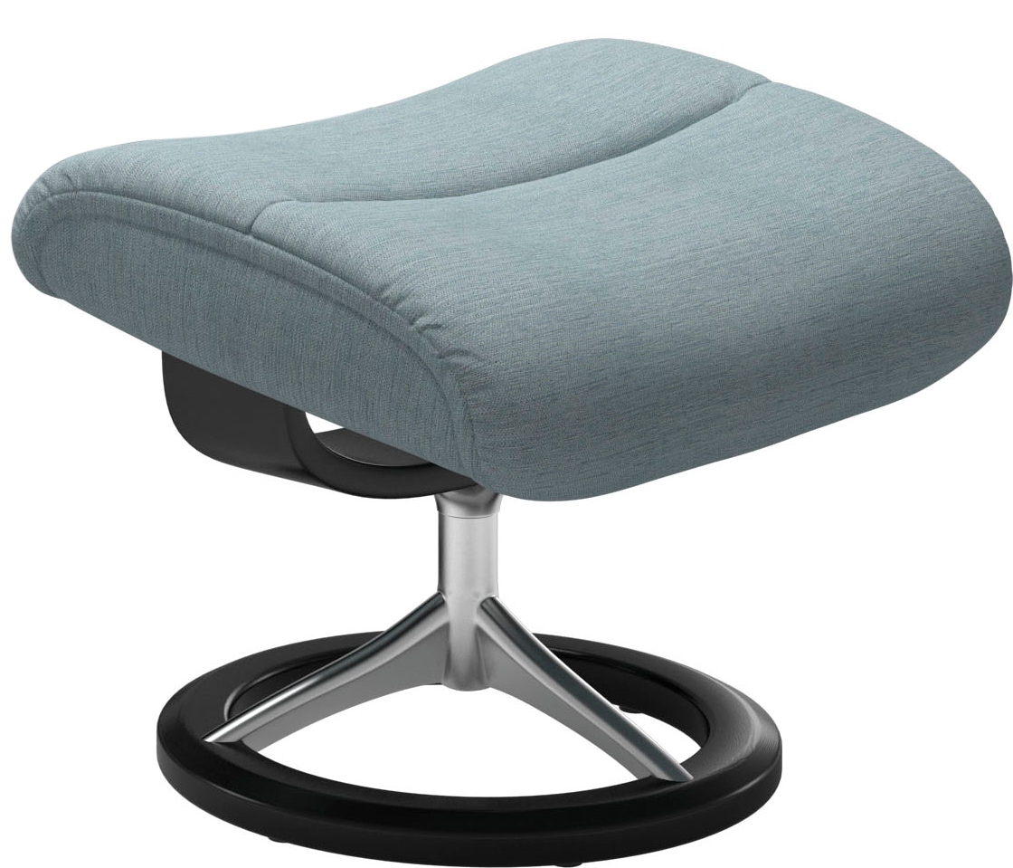 Stressless® Relaxsessel »View«, (Set, Relaxsessel mit Hocker), mit Signature Base, Größe M,Gestell Schwarz