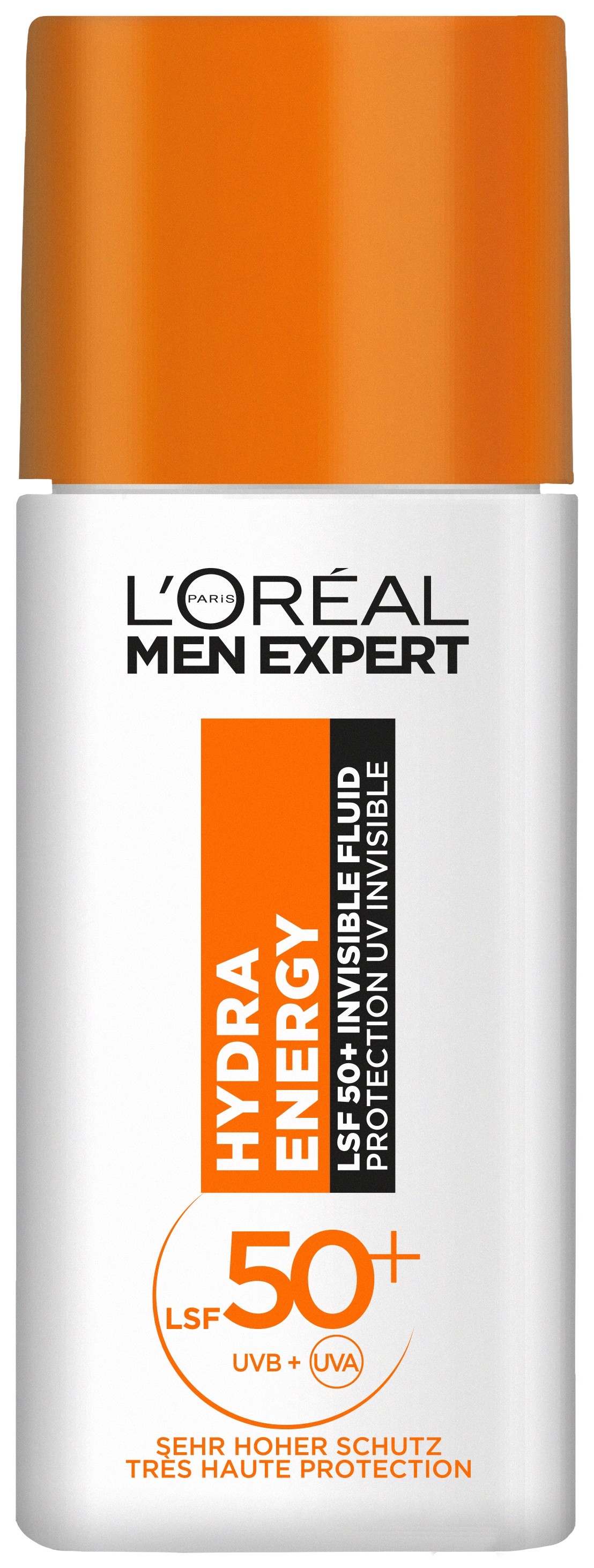 L'ORÉAL PARIS MEN EXPERT Gesichtsfluid »L'Oréal Men Expert Tägliches LSF 50+ Invisible Fluid«, Beugt sonnenbedingte Hautalterung vor, fettet und klebt nicht.