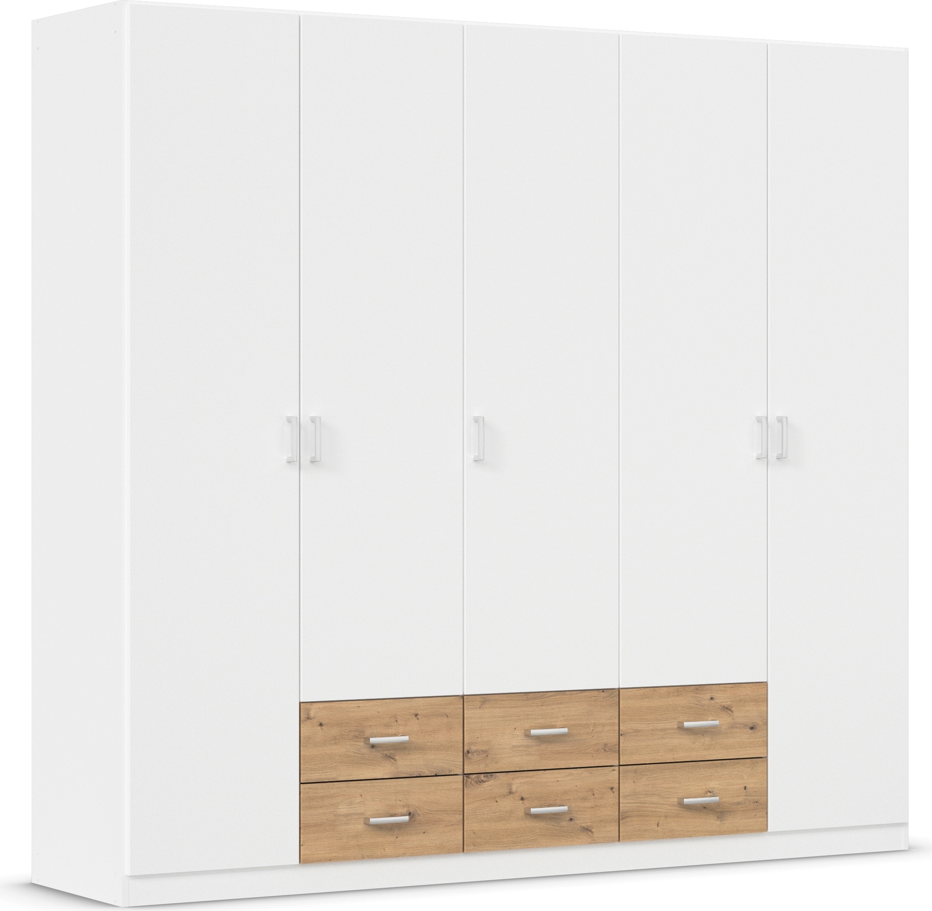 rauch Drehtürenschrank »Kleiderschrank Schrank Garderobe Wäscheschrank GAMMA in 3 Breiten«, mit 6 Schubladen, in schlichtem Design TOPSELLER MADE IN GERMANY