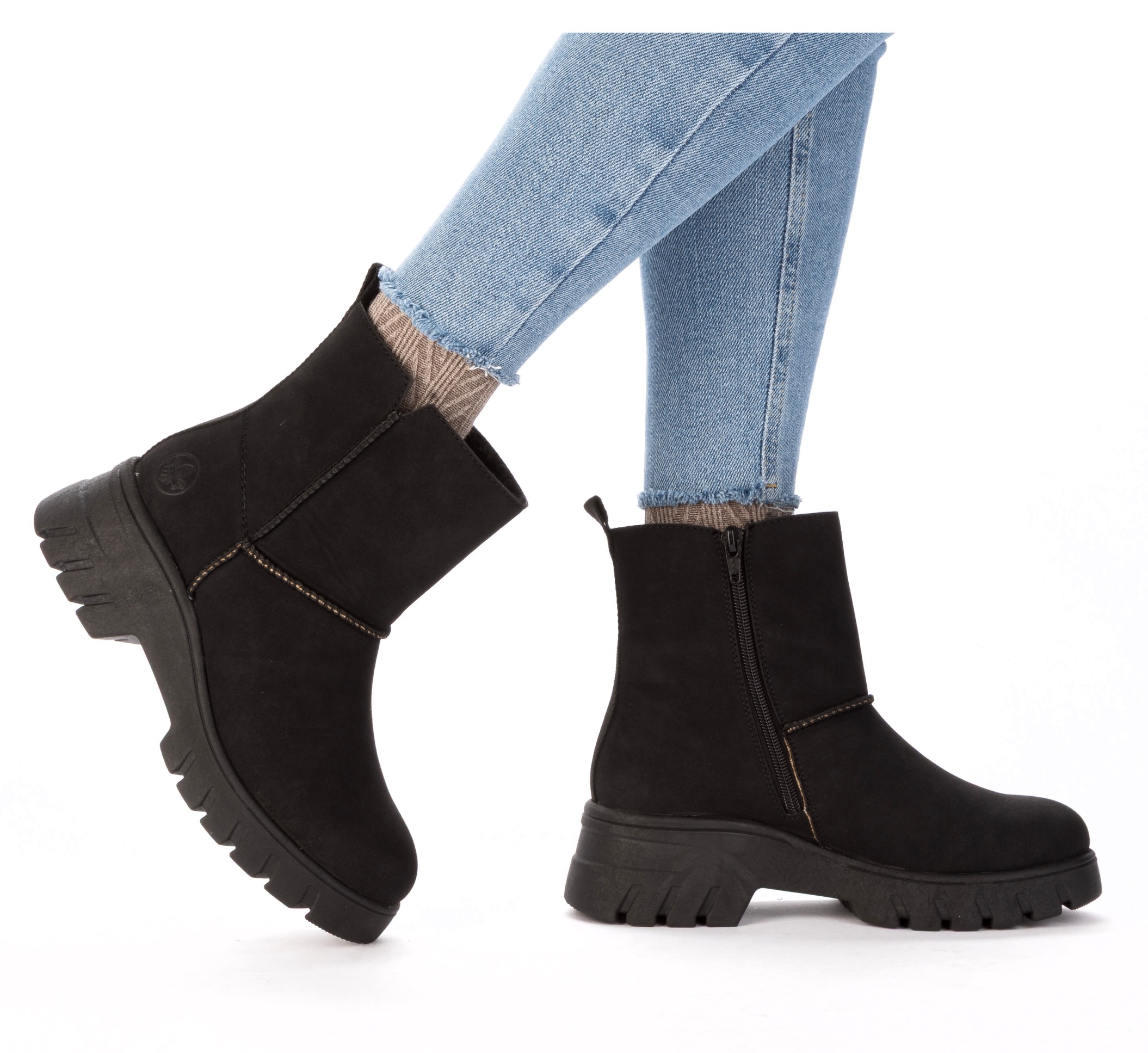 Rieker Winterboots, Plateauboots, Stiefelette, Profilsohle, mit Warmfutter