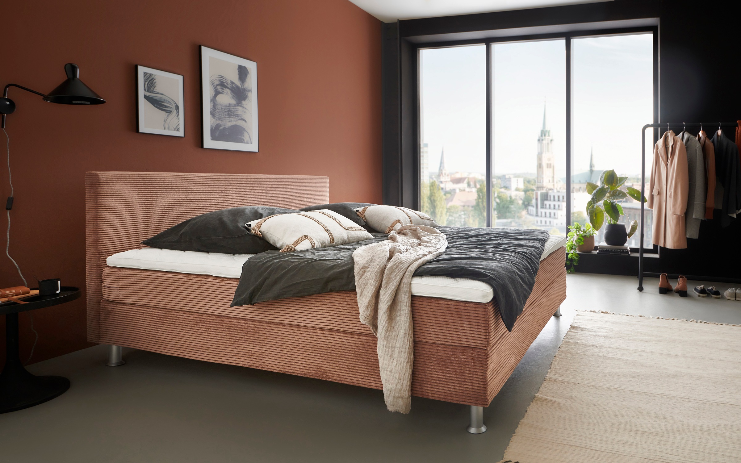 ATLANTIC home collection Boxbett »Edison«, inkl. Bonnellfederkern-Matratze und Topper