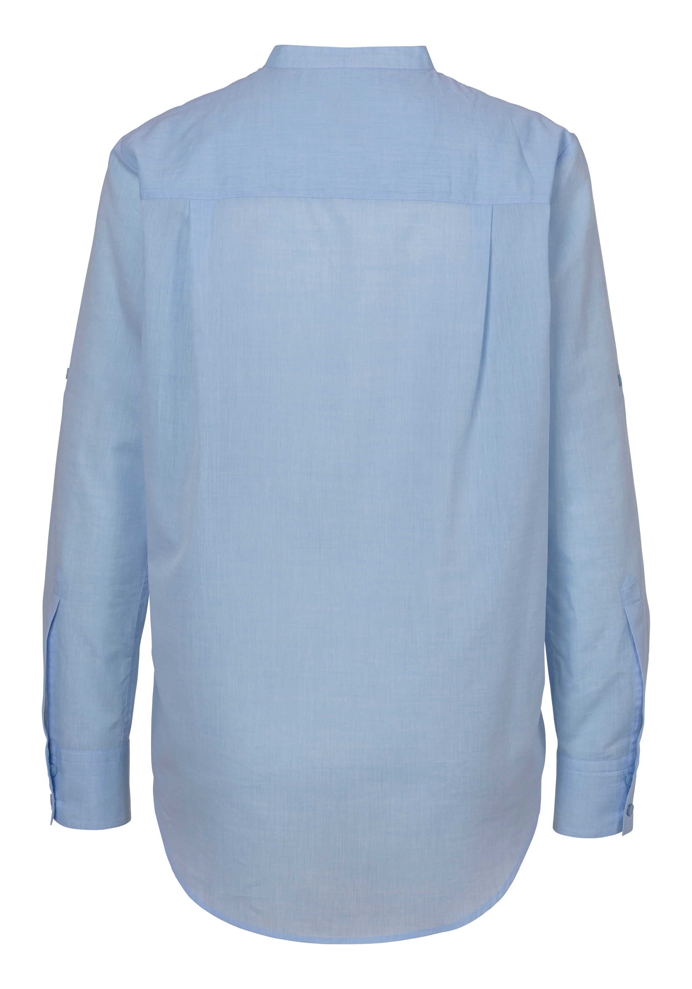 BOSS ORANGE Klassische Bluse »Befelize Premium Damenmode«, Chambray Qualität, Stehkragen