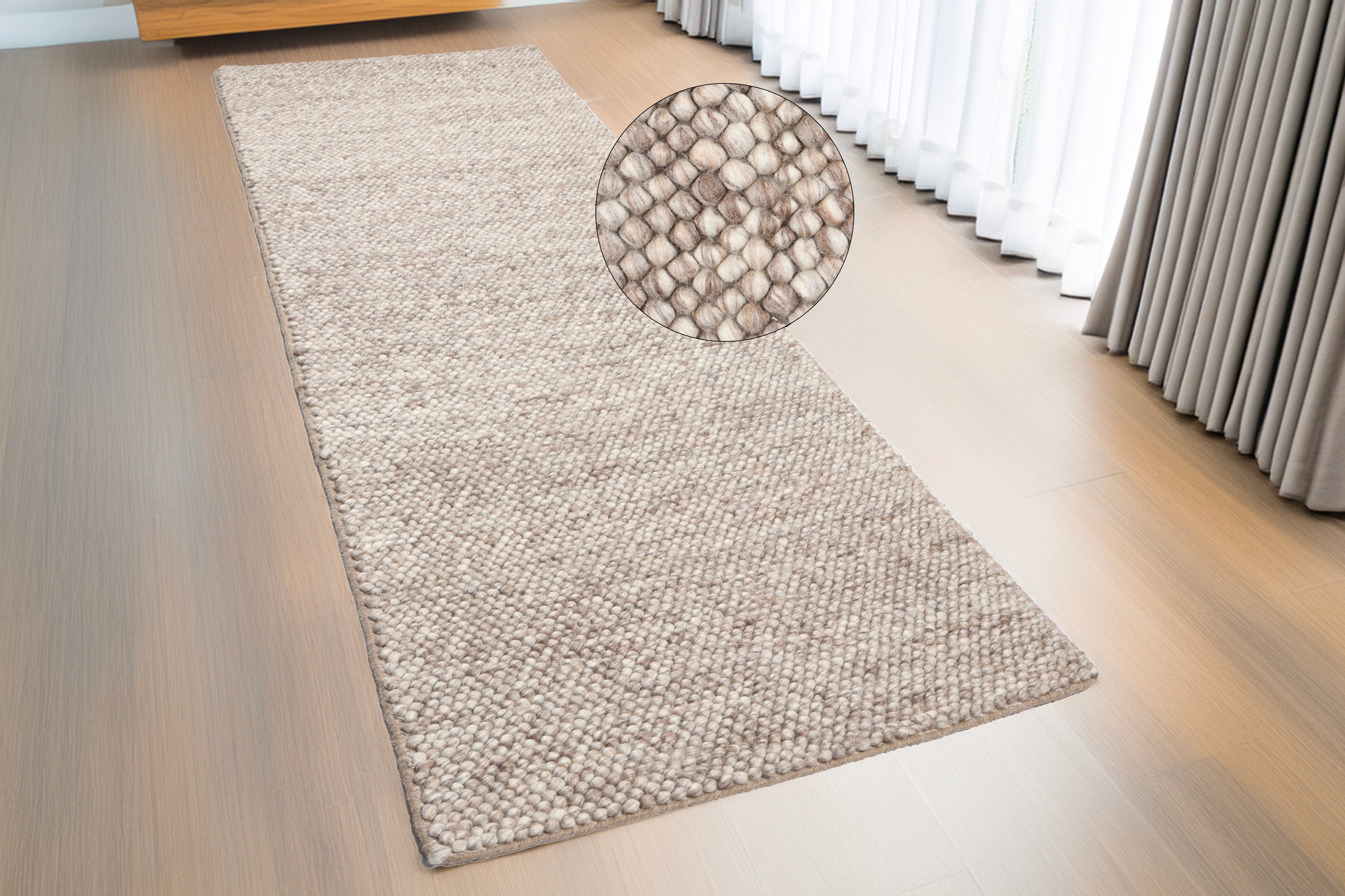 LeGer Home by Lena Gercke Läufer »Ainhoa, Wolle«, rechteckig, 14 mm Höhe, handgewebt, Handweb Teppiche, Wohnzimmer, Schlafzimmer, Esszimmer