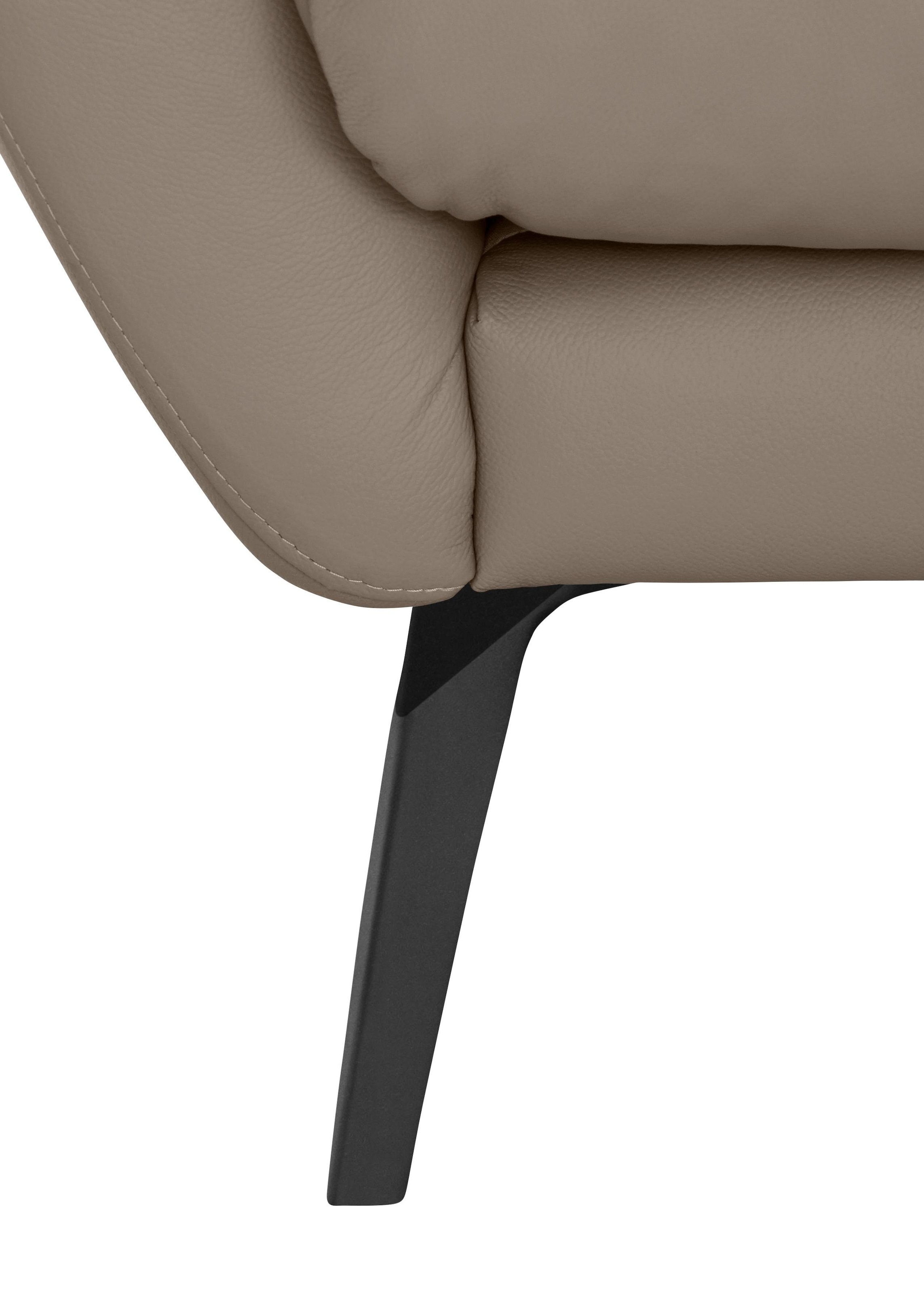 W.SCHILLIG Big-Sofa »softy«, mit dekorativer Heftung im Sitz, Füße schwarz pulverbeschichtet