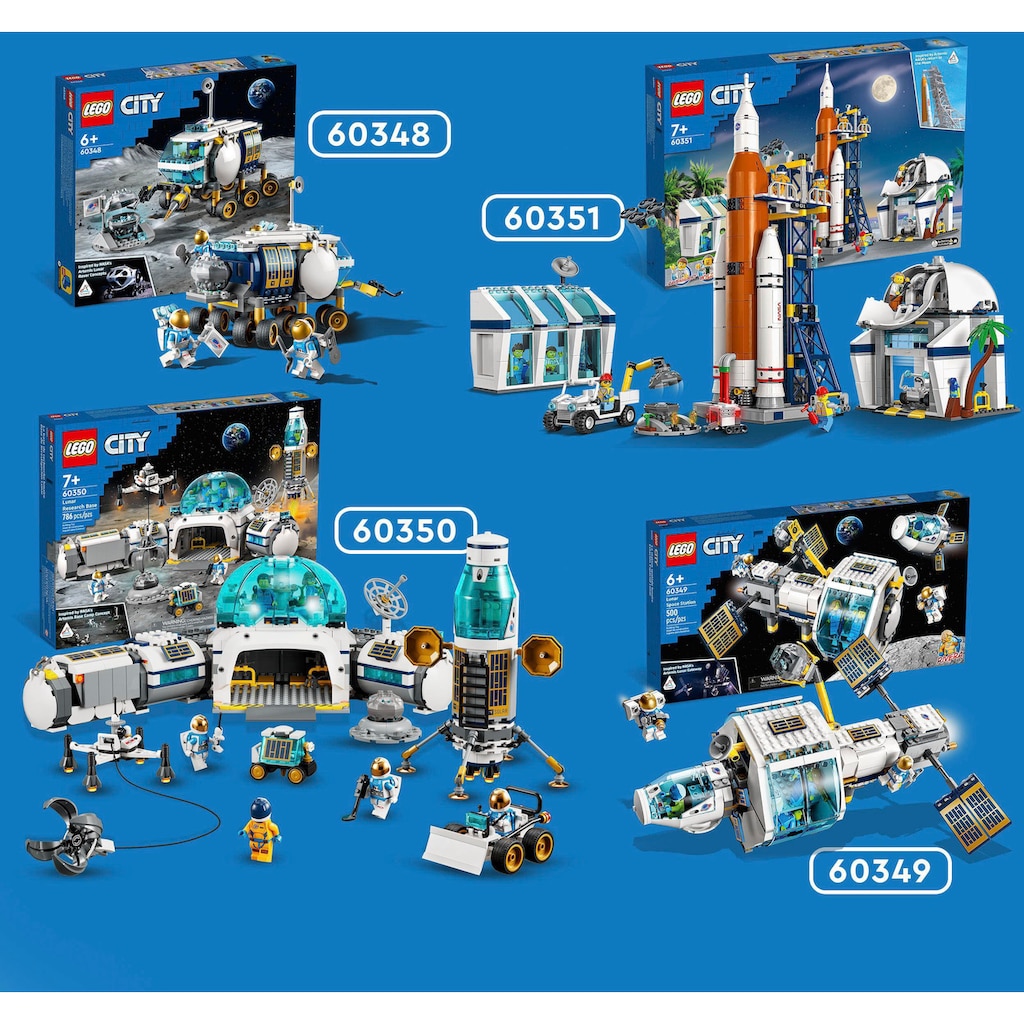 LEGO® Konstruktionsspielsteine »Raumfahrtzentrum (60351), LEGO® City«, (1010 St.), mit Licht; Made in Europe