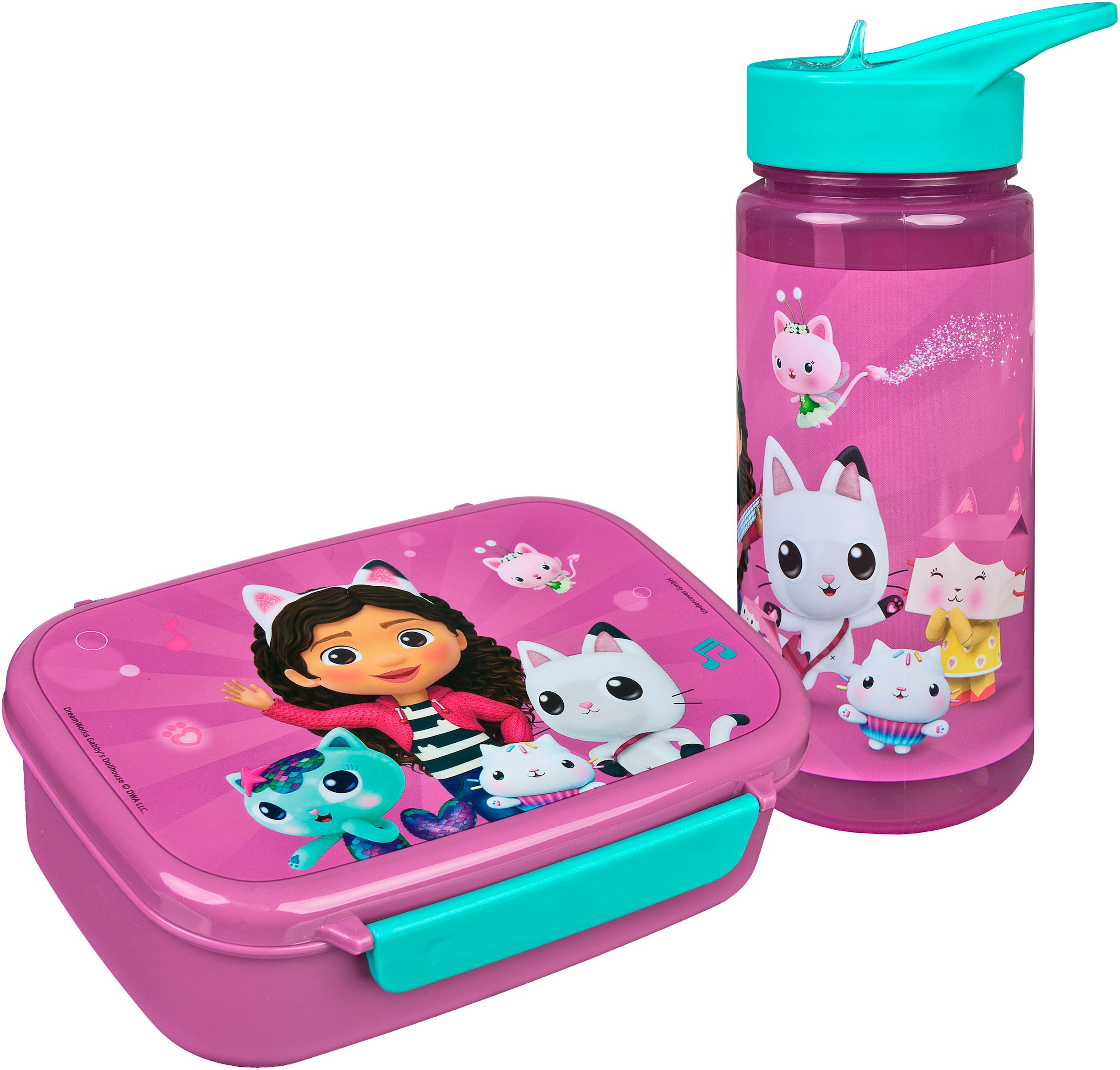 Scooli Lunchbox »Gabby's Dollhouse« Set, 2 Stk. tlg. mit Trinkflasche günstig online kaufen