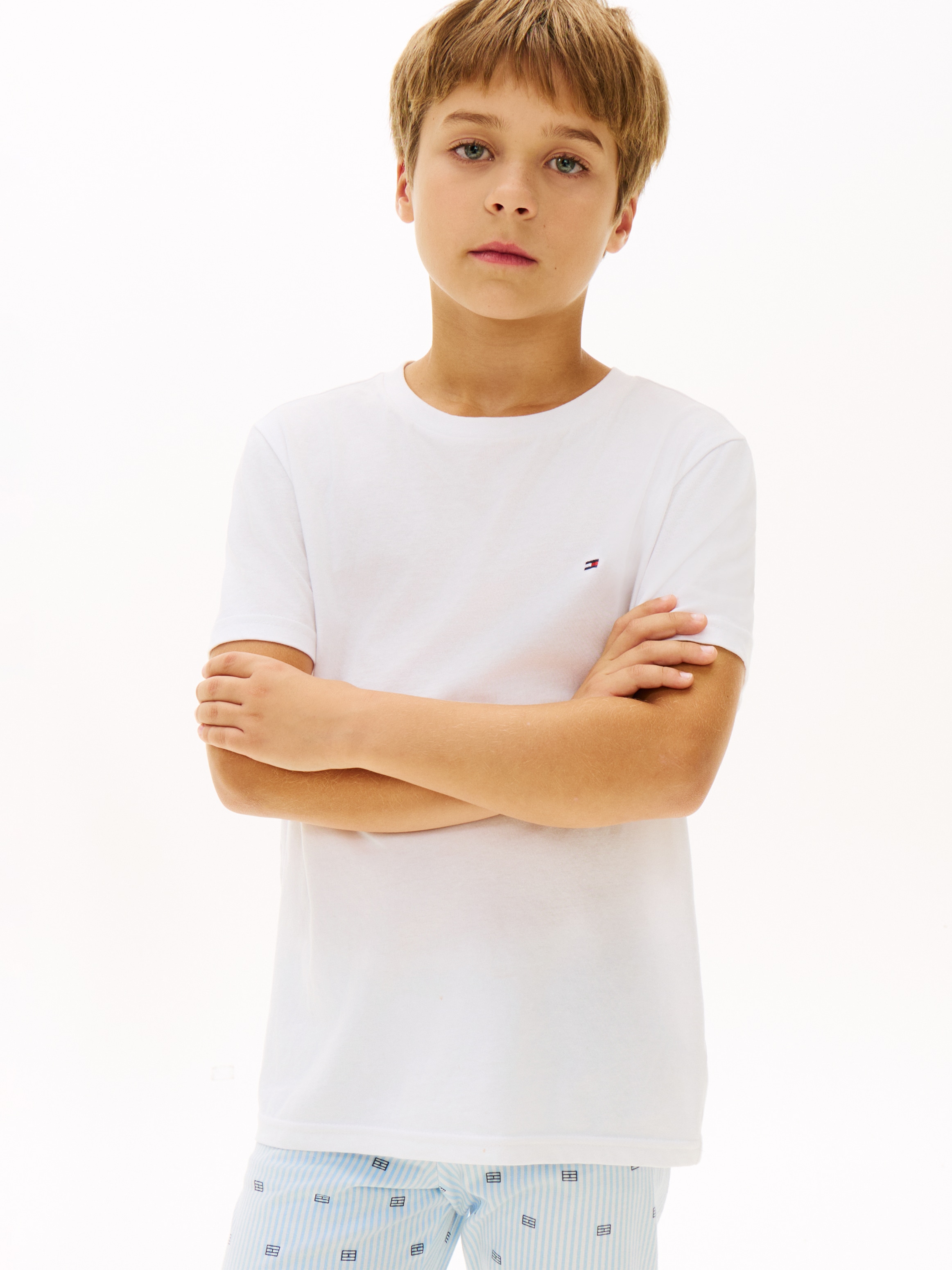 Tommy Hilfiger Underwear T-Shirt »2 PK SS TEE mit Stickerei und Rundhals im 2er-Pack« Packung, 2er-Pack, 2 tlg. unifarben, casual, regular fit, Baumwolle, Rundhals