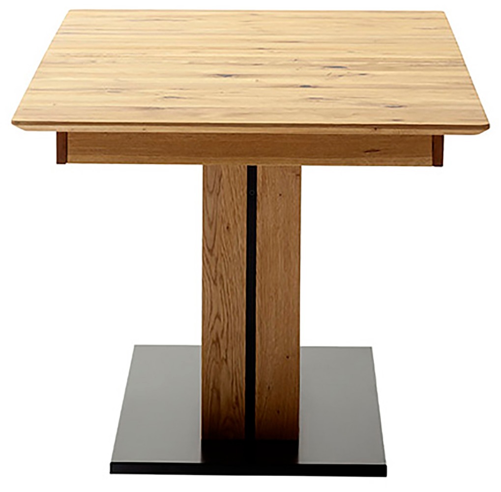 MCA furniture Esstisch »Morena Säulentisch Komfort Tisch«, Synchronauszug,ausziehbar,Wildeiche,massiv,geölt,XXL