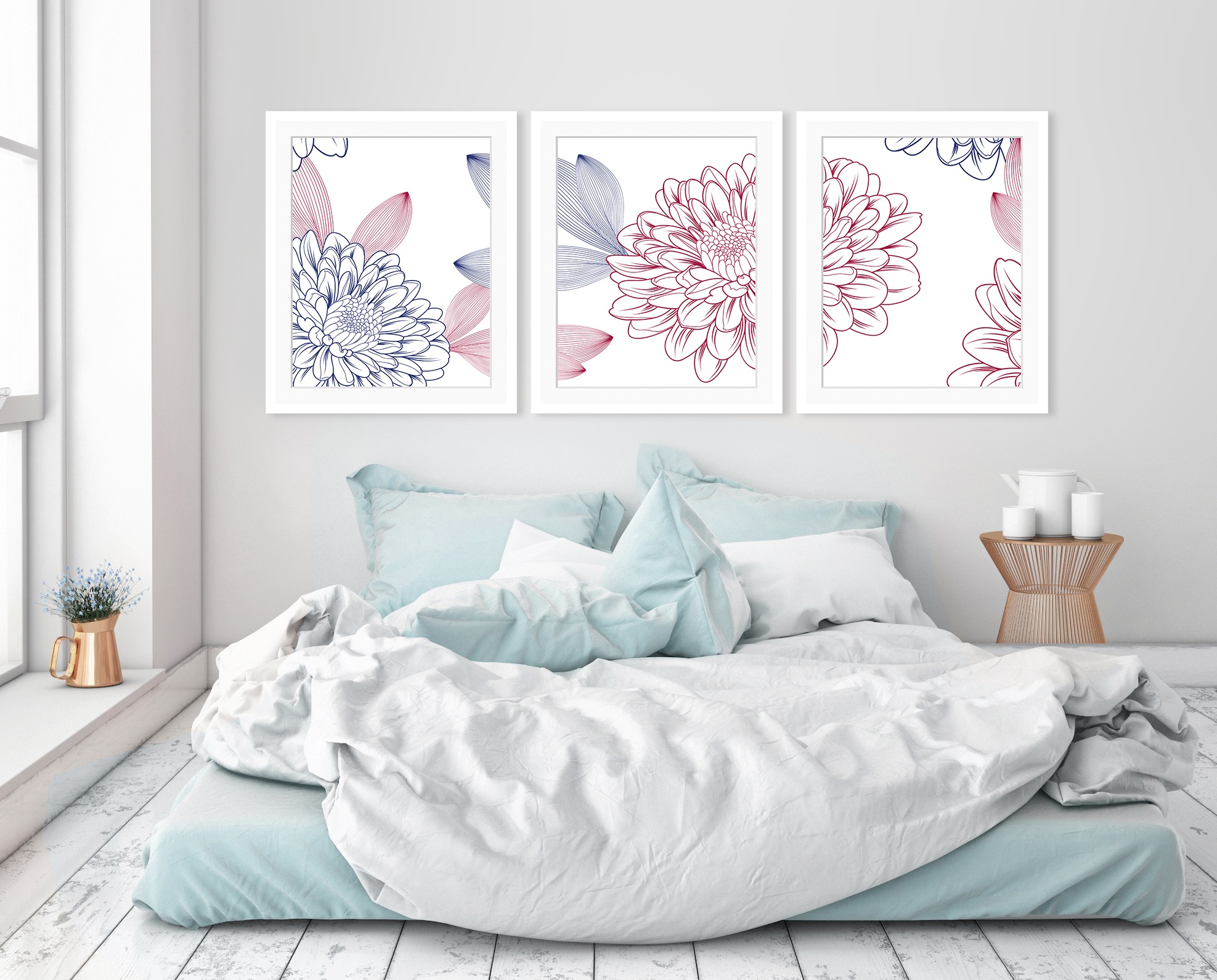 queence Bild »Lia«, Blumen, (Set), Blumen, gerahmt günstig online kaufen