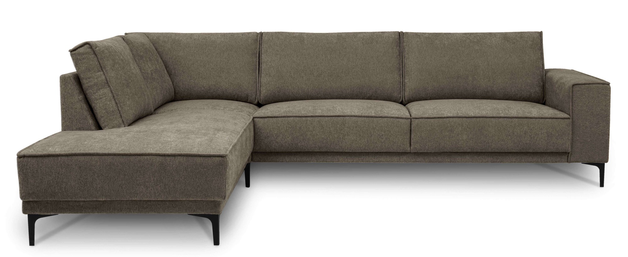 Places of Style Ecksofa »Polsterecke Oland, Struktur, Flachgewebe, Luxus-Mi günstig online kaufen