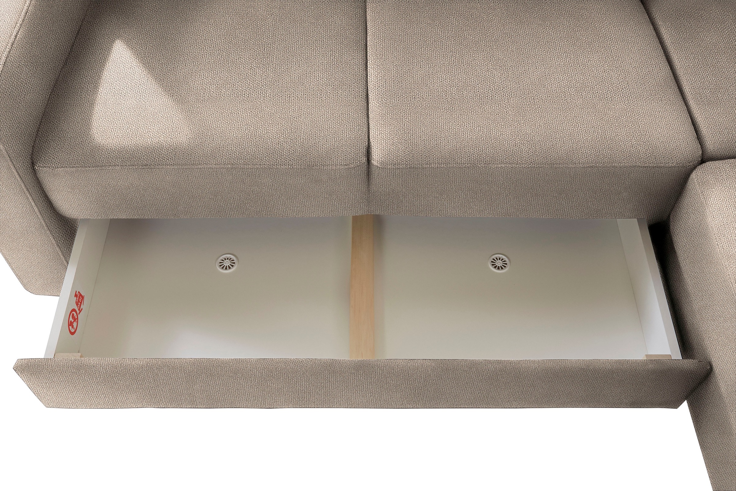 sit&more Ecksofa »Bologna L-Form«, Kopfteilverstellung, wahlweise mit Bettfunktion und Schubkasten