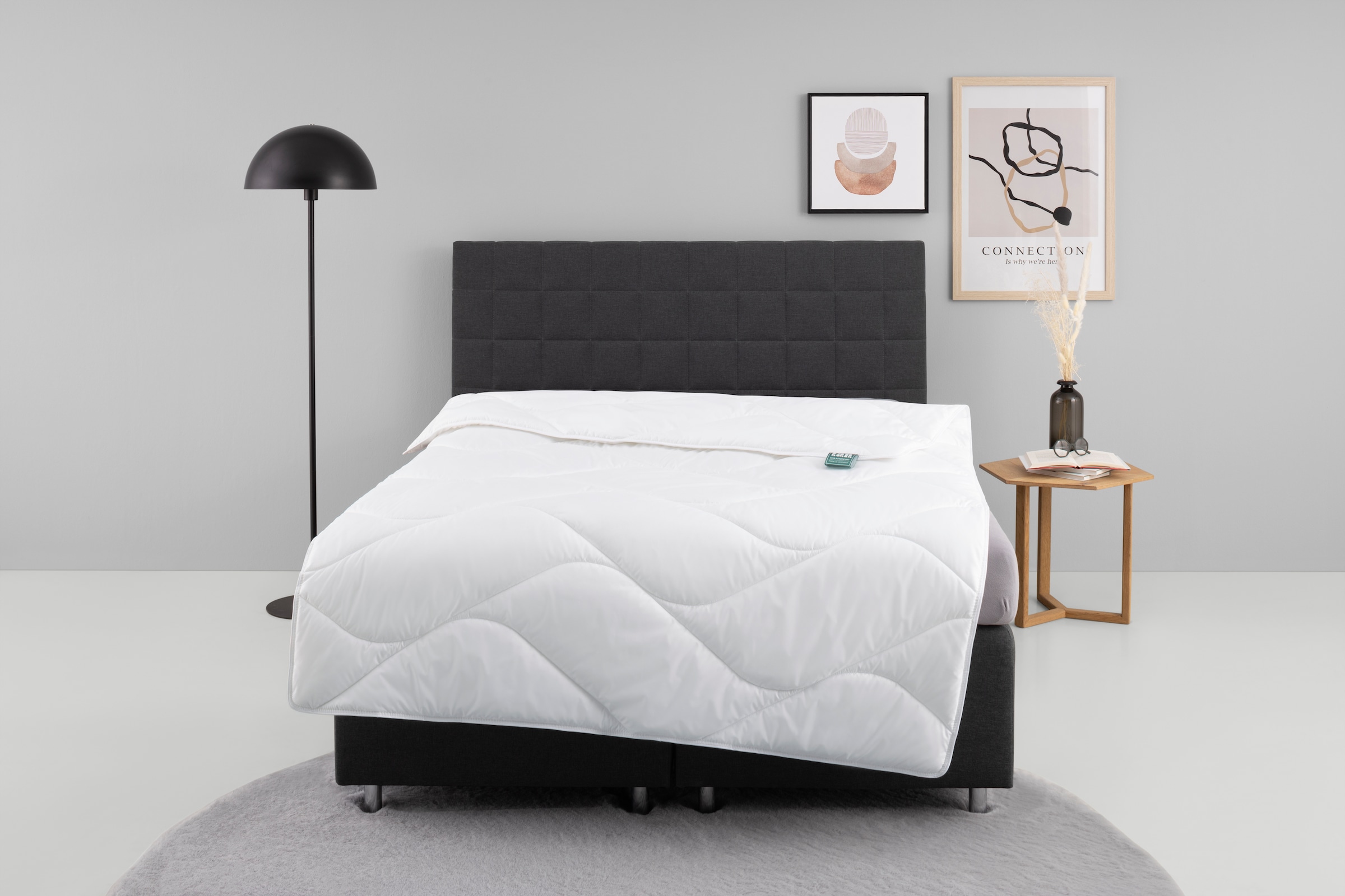 Microfaserbettdecke FAN "Microfaser kochfest, Bettdecken für Sommer und Winter, Decke", weiß, B:135cm L:200cm