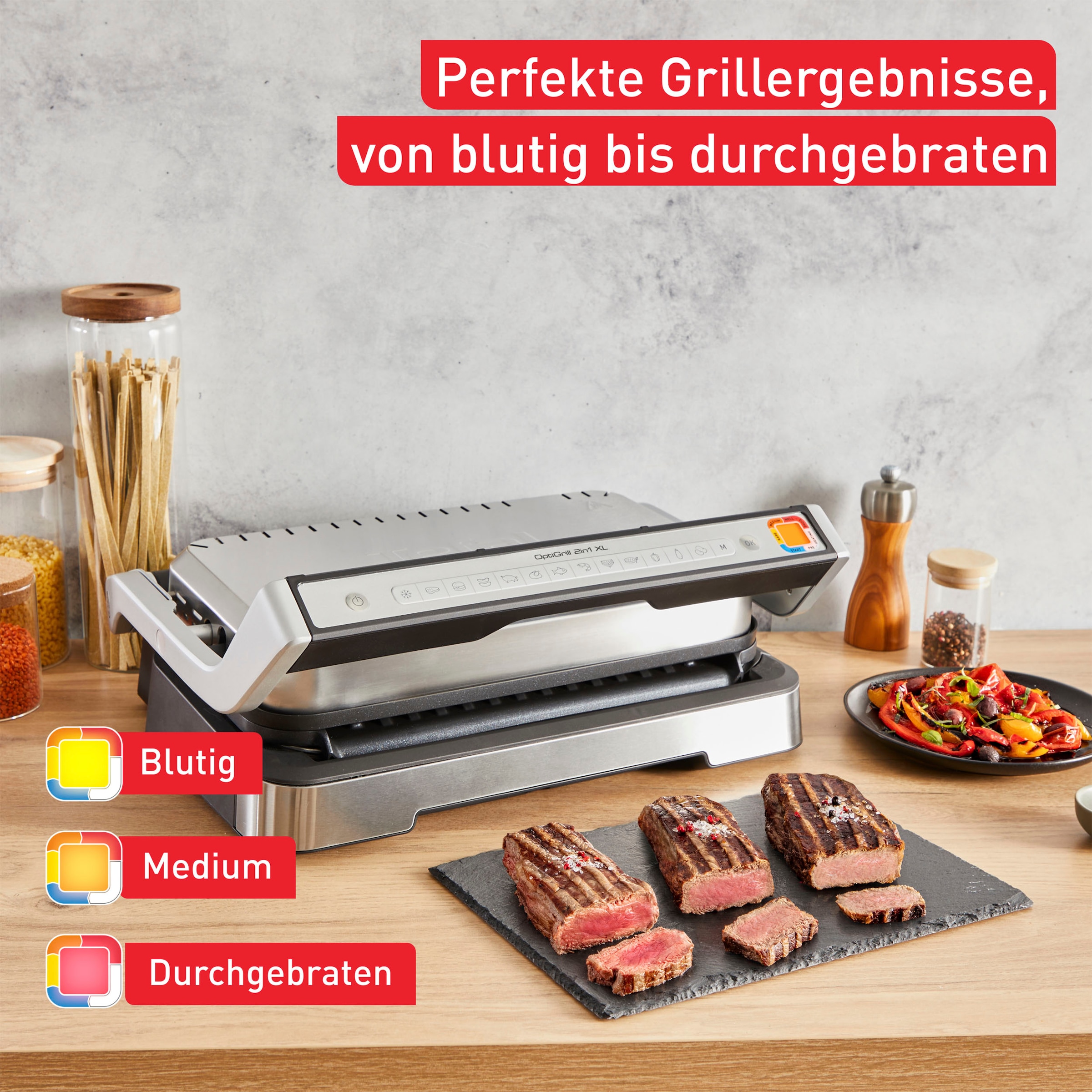 Tefal Kontaktgrill »OptiGrill 2in1 XL GC782D«, 2200 W