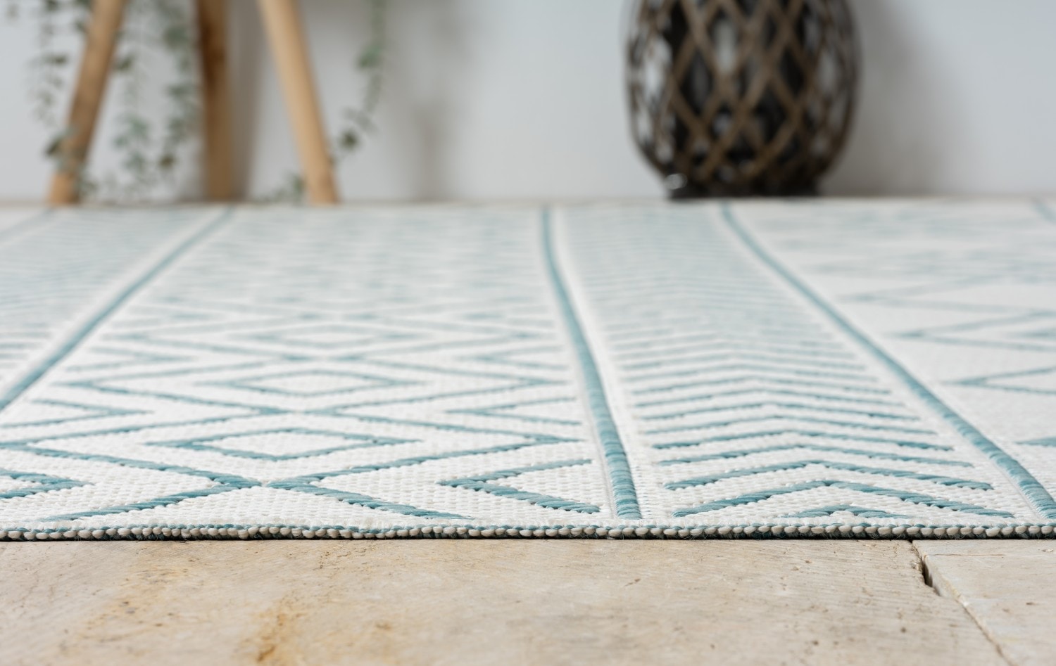 Myflair Möbel & Accessoires Teppich »Liva Lagerräumung«, rechteckig, 8 mm Höhe, Wendeteppich, Rauten Motiv, Outdoor geeignet, Balkon, Terrasse