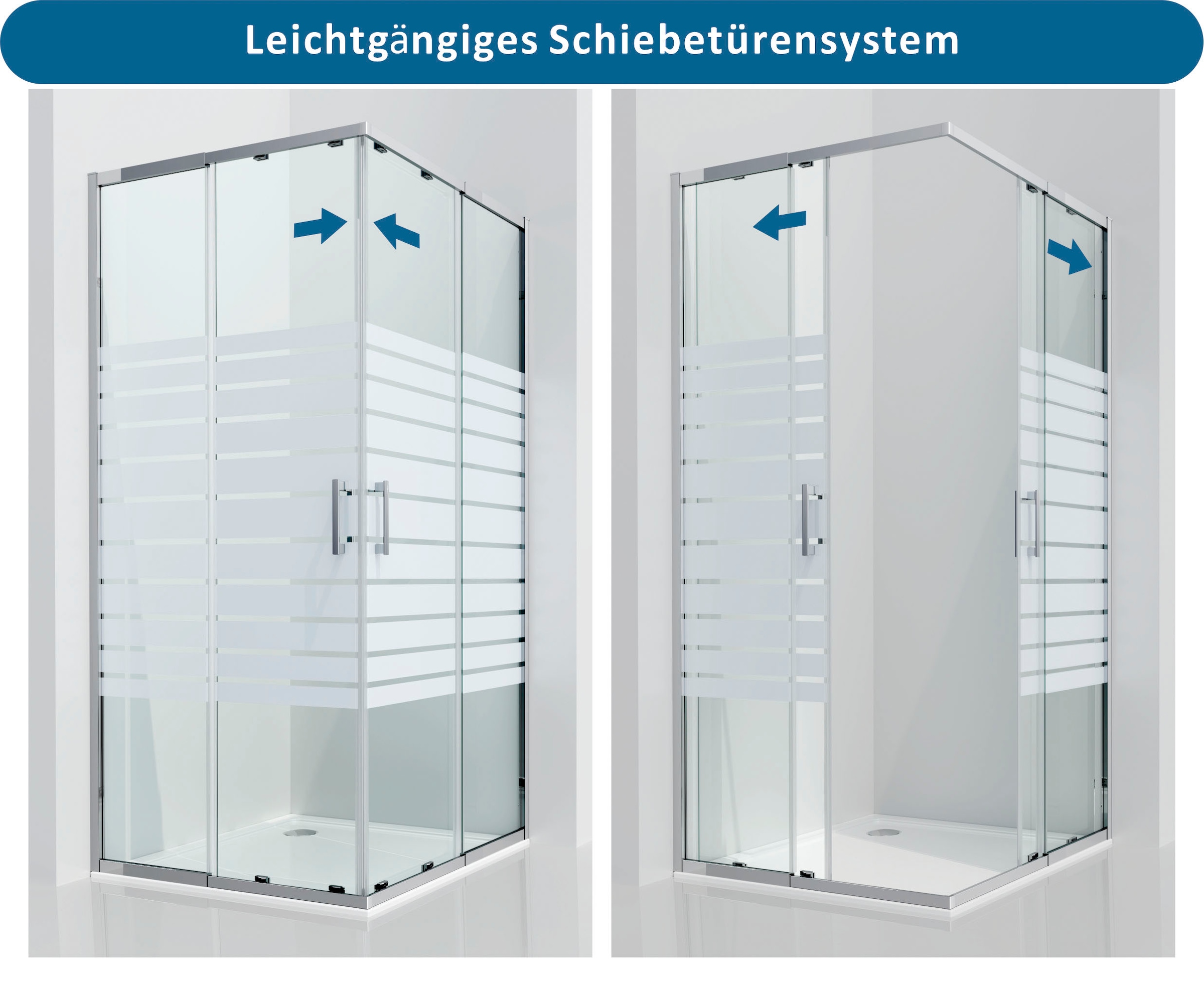 welltime Eckdusche »Trento Slimline« Eckdusche mit Profil in schmalem Design