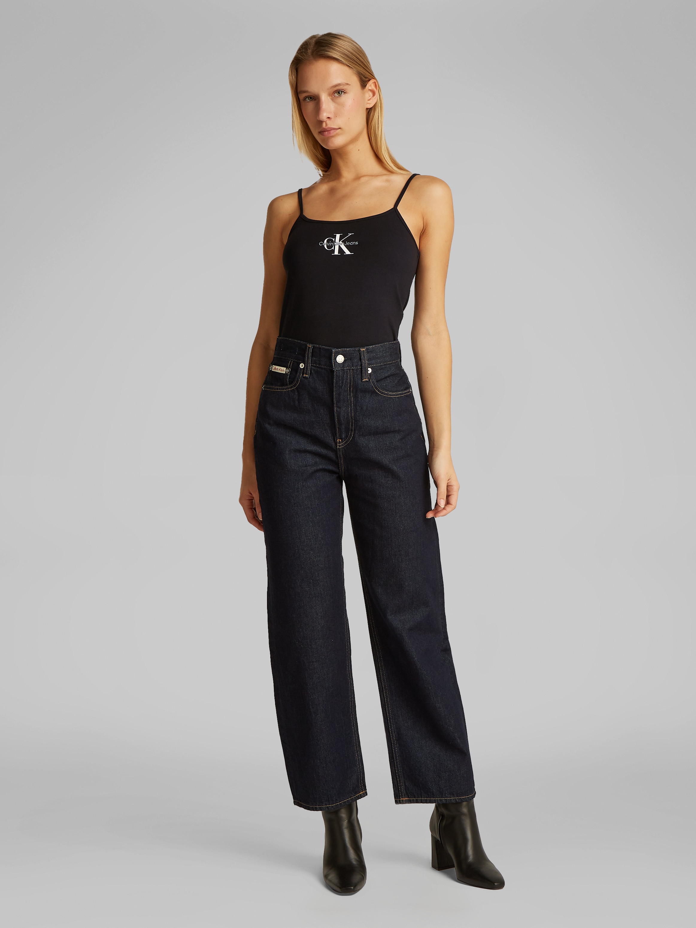 Calvin Klein Jeans T-Shirt »MONOLOGO STRAPPY TANK TOP«, mit Logomarkenpatch