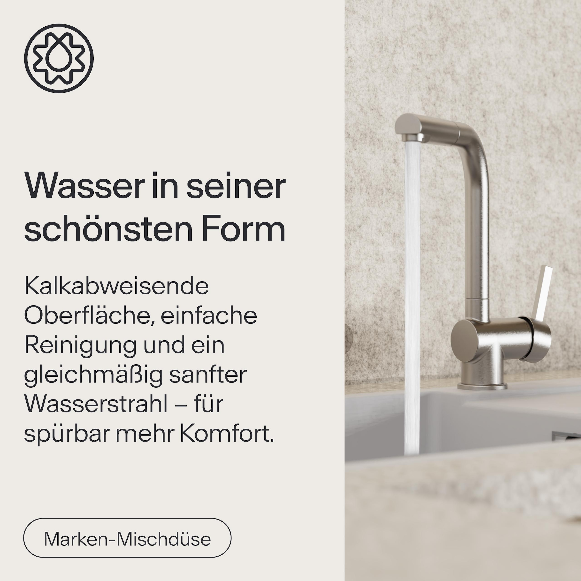 WASSERWERK Spültischarmatur »WK 4, Wasserhahn, Küche, Einhebelmischer« 360° schwenkbar, Cold-Start-Funkt., herausziehbar