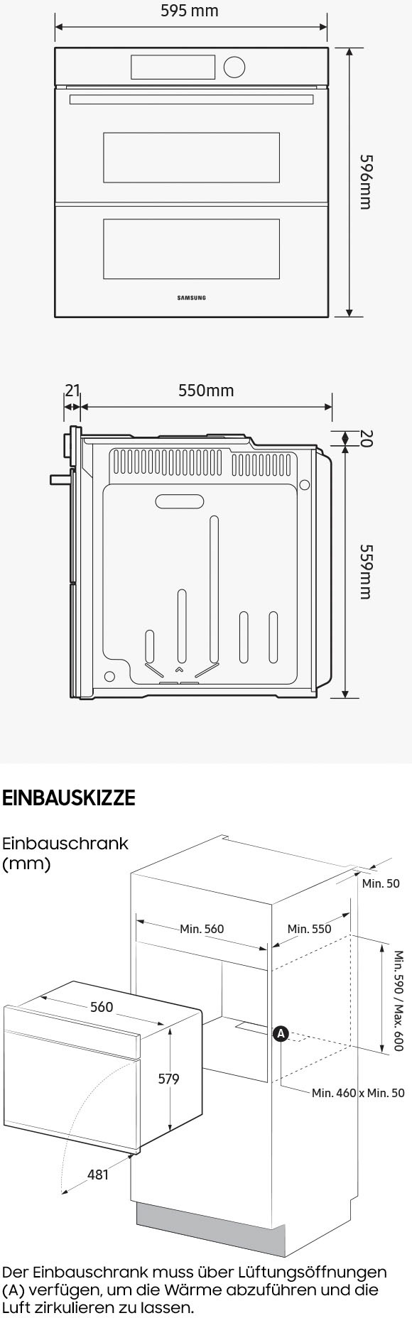 17. Bild von Samsung Einbaubackofen »NV7B45502AK«, Serie 4, NV7B45502AK, Pyrolyse-Selbstreinigung
