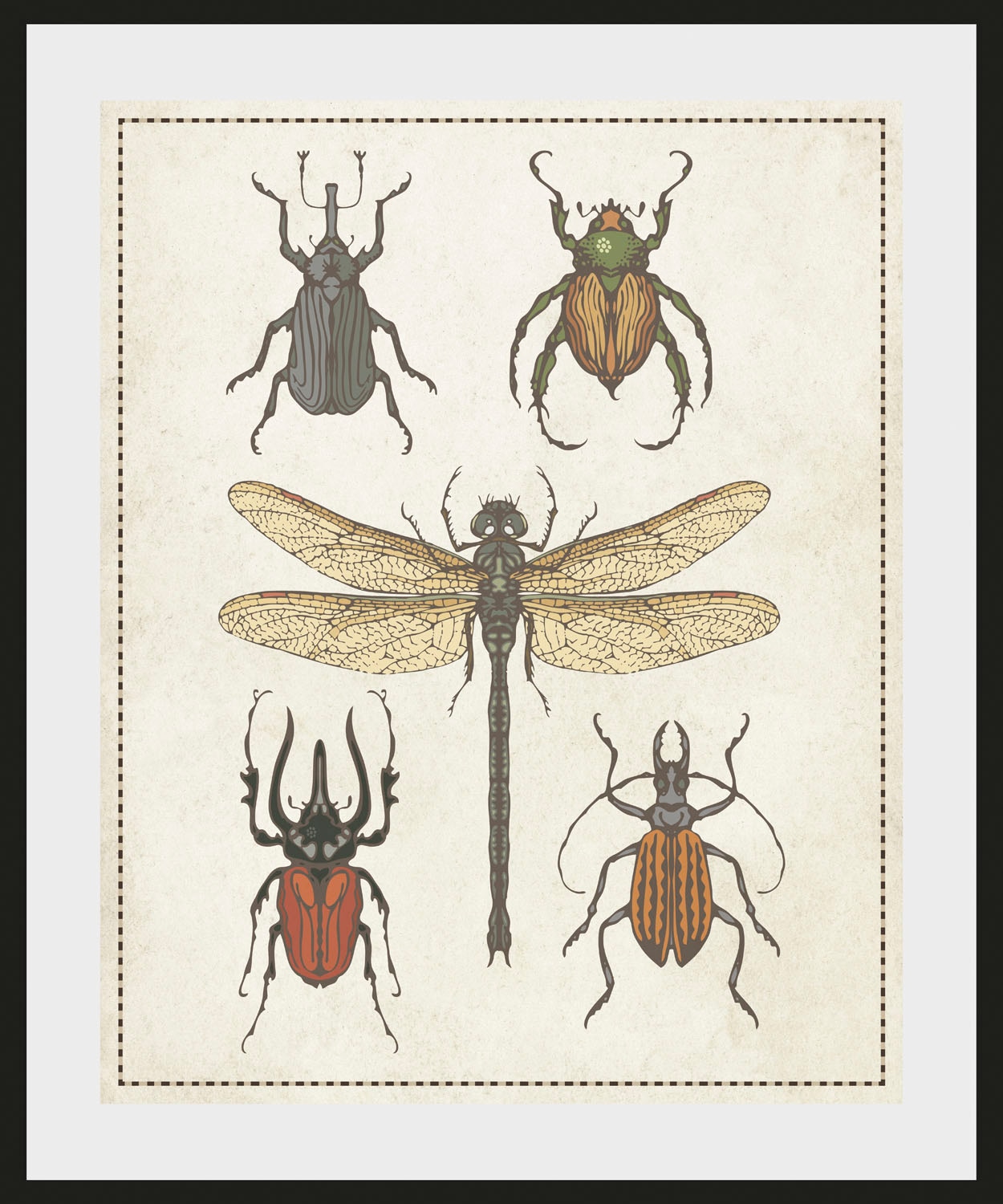 queence Bild »Paula« Insekten | Kunst | Schmetterlinge 1 Stk. tlg. HD Premium Poster-Druck inkl. Holzrahmen