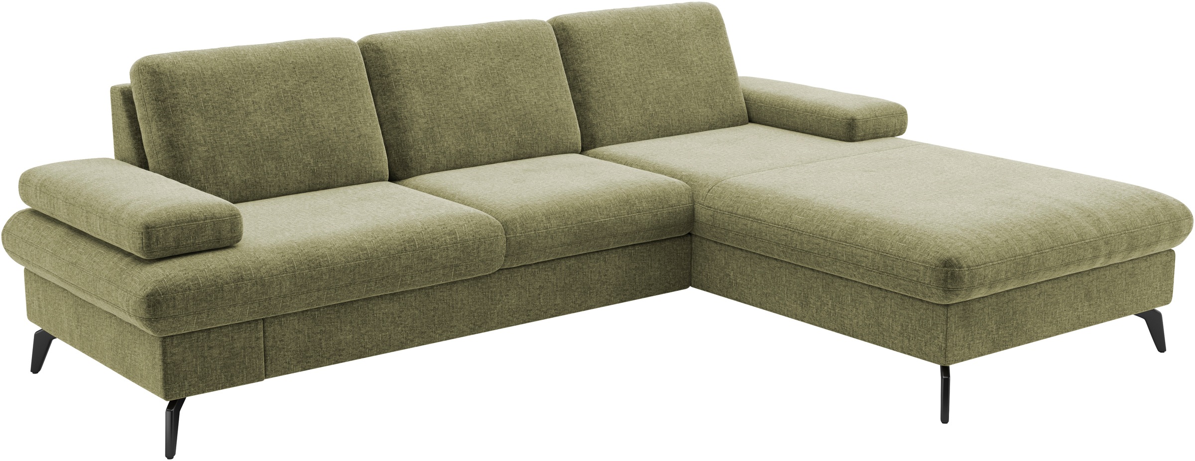 sit&more Ecksofa »Morris Jubi L-Form«, inkl. Armteilfunktion und 1 Zierkissen, wahlweise mit Bettfunktion