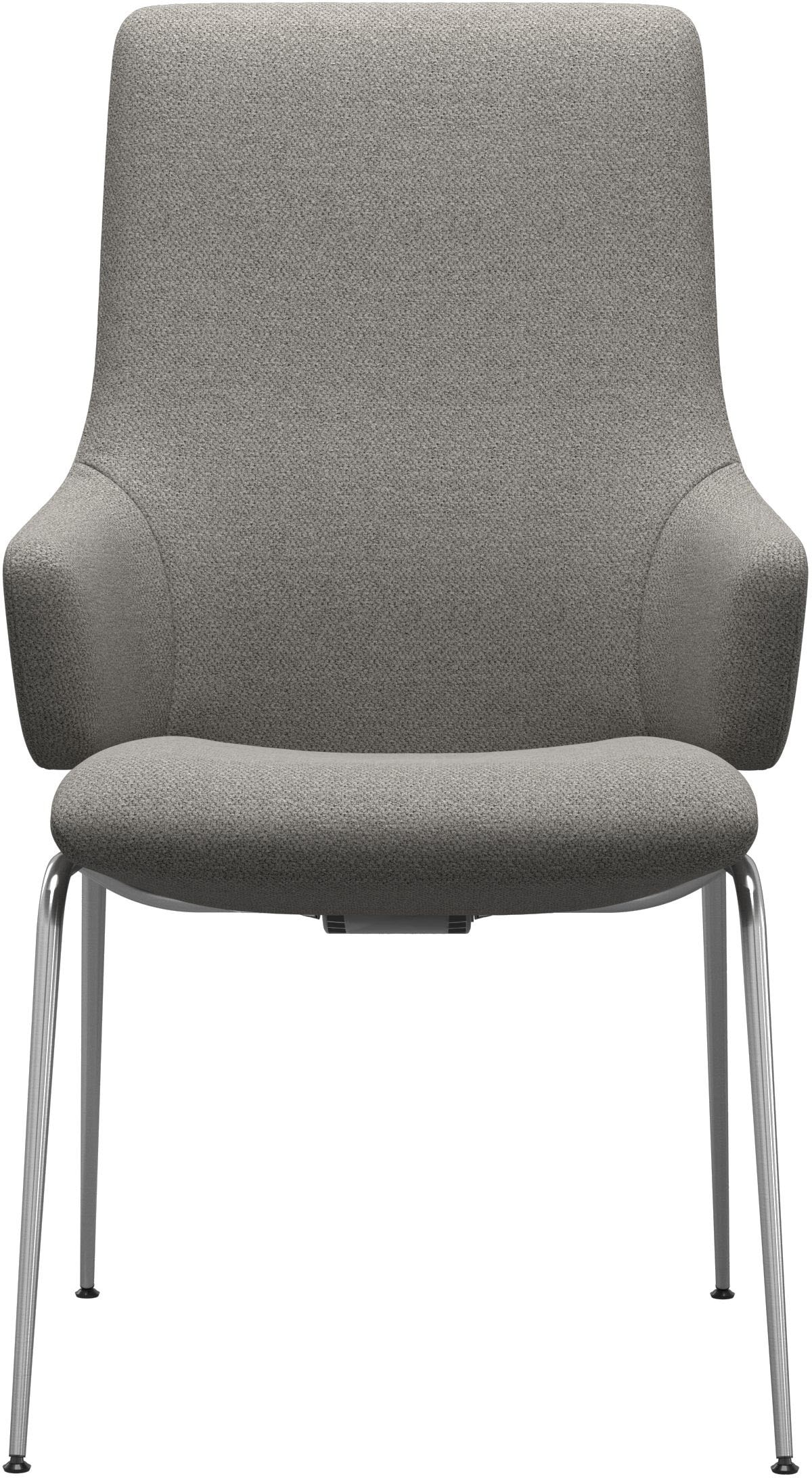 Stressless® Polsterstuhl »Laurel«, ROHLEDER Stoff Q2 FARON, High Back mit Armlehne, Größe L, mit Beinen aus Stahl in Chrom