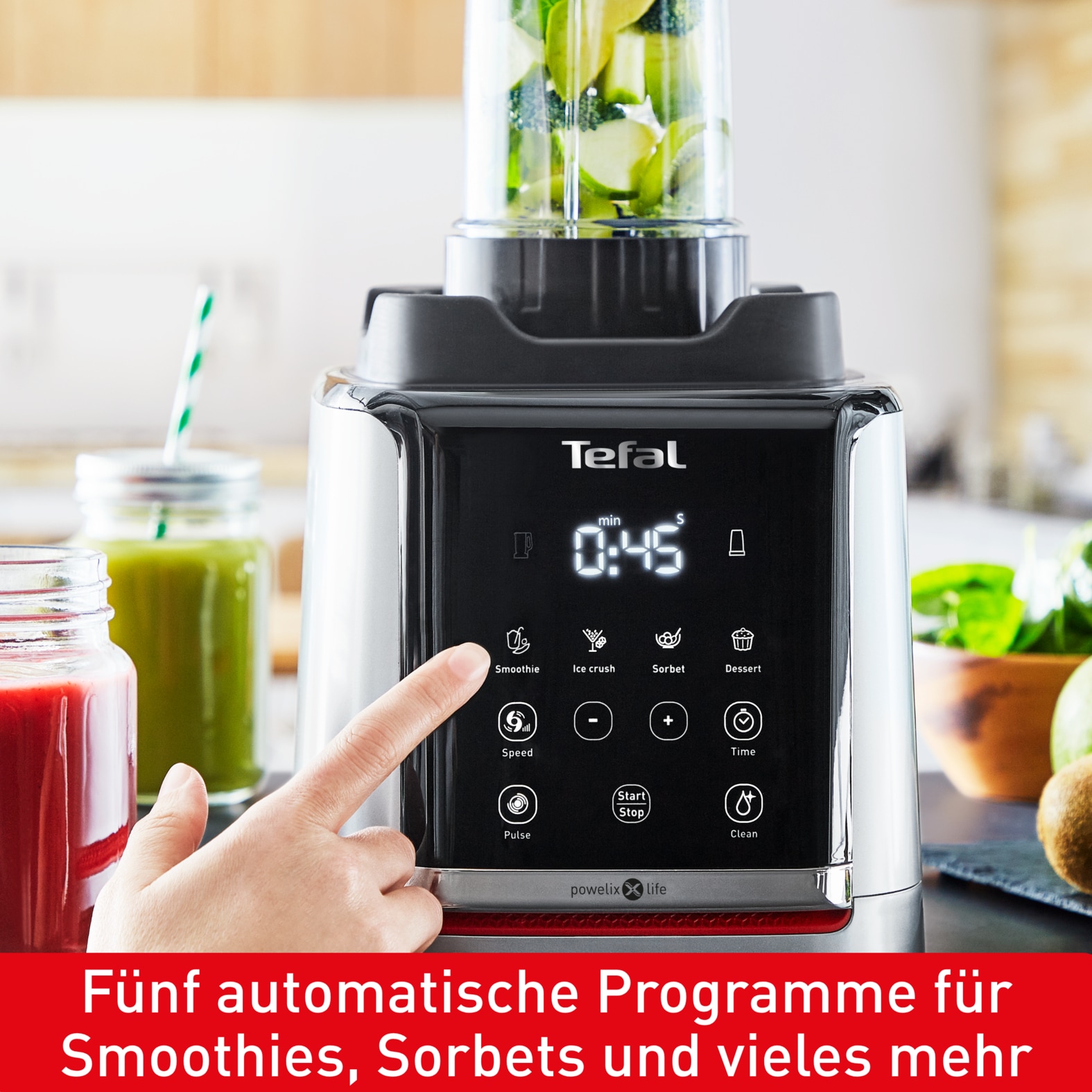 Tefal Standmixer »BL91HD Infiny Mix+ Highspeed« 1600 W 5 automatische Programme, Klingen mit Titanbeschichtung