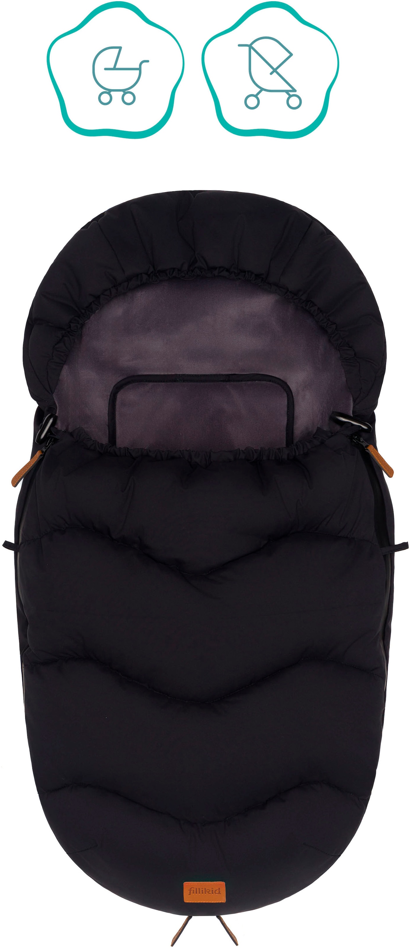 Fillikid Fußsack »Nuptse Gr.0 Winterfußsack, schwarz«