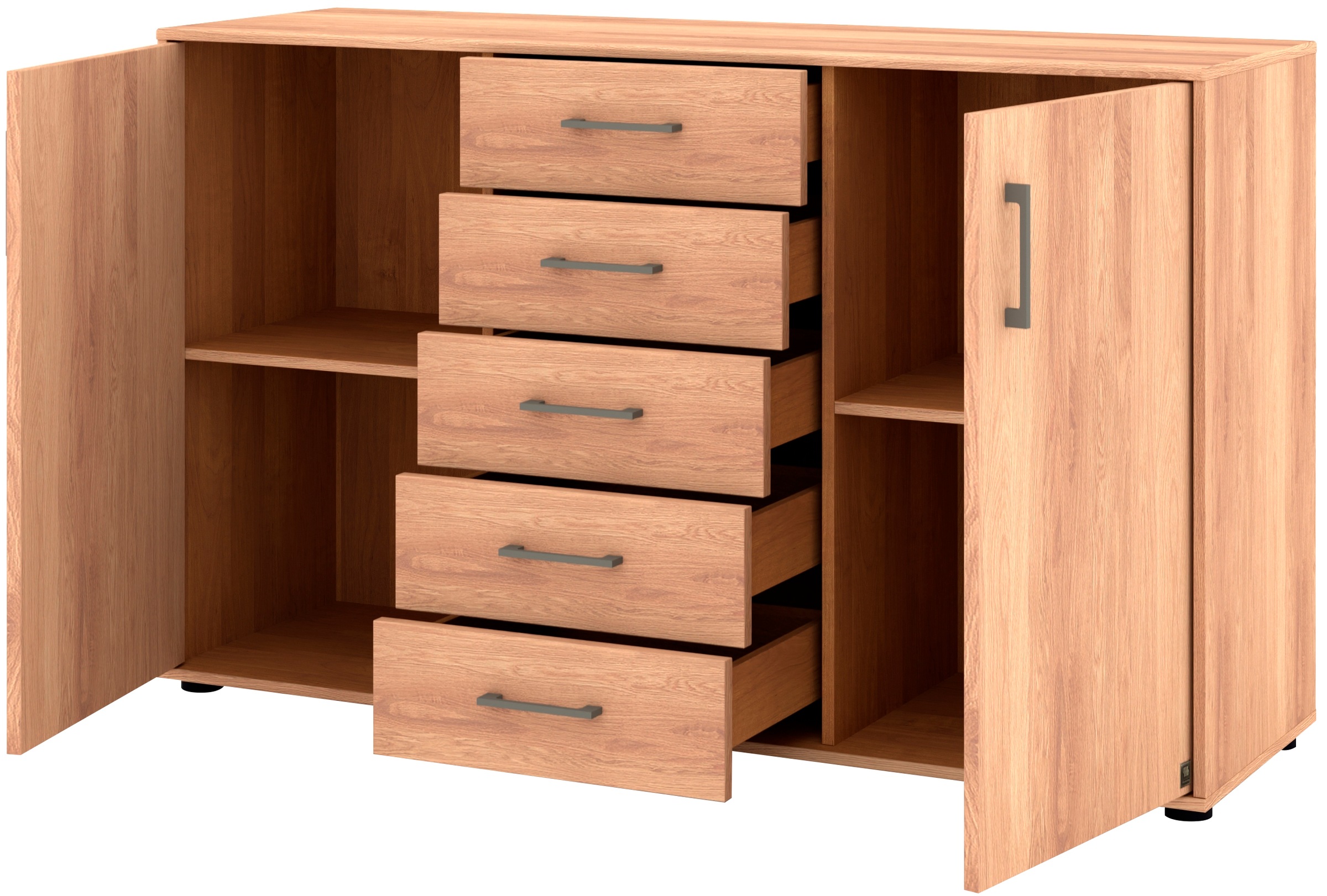 Musterring Kombikommode »Sorrent Sideboard, Wäscheschrank, mit Schubladen«, (Kommode, mit Selbsteinzug und Dämpfung, MADE IN GERMANY), mit Schubkästen, Fronten in Eiche massiv, Breite 120 oder 141 cm