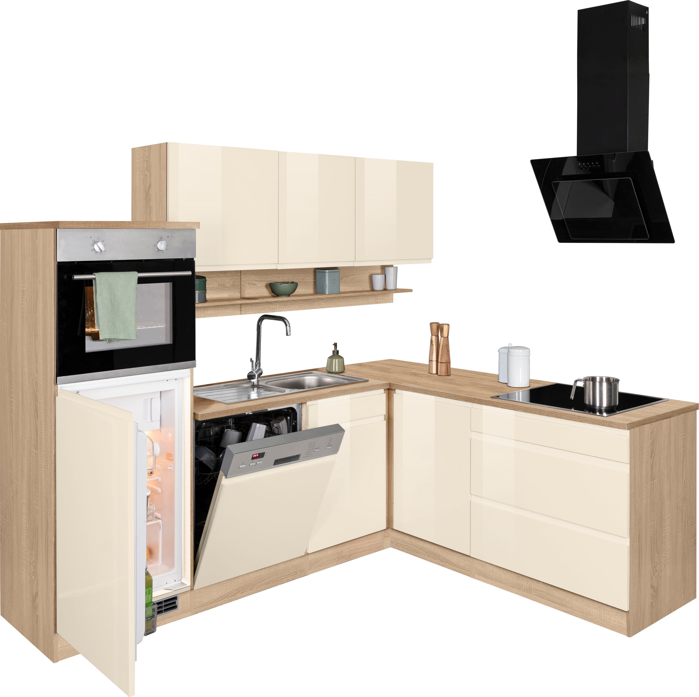 KOCHSTATION Winkelküche »KS-Virginia«, Stellbreite 230/190 cm, ohne E-Geräte