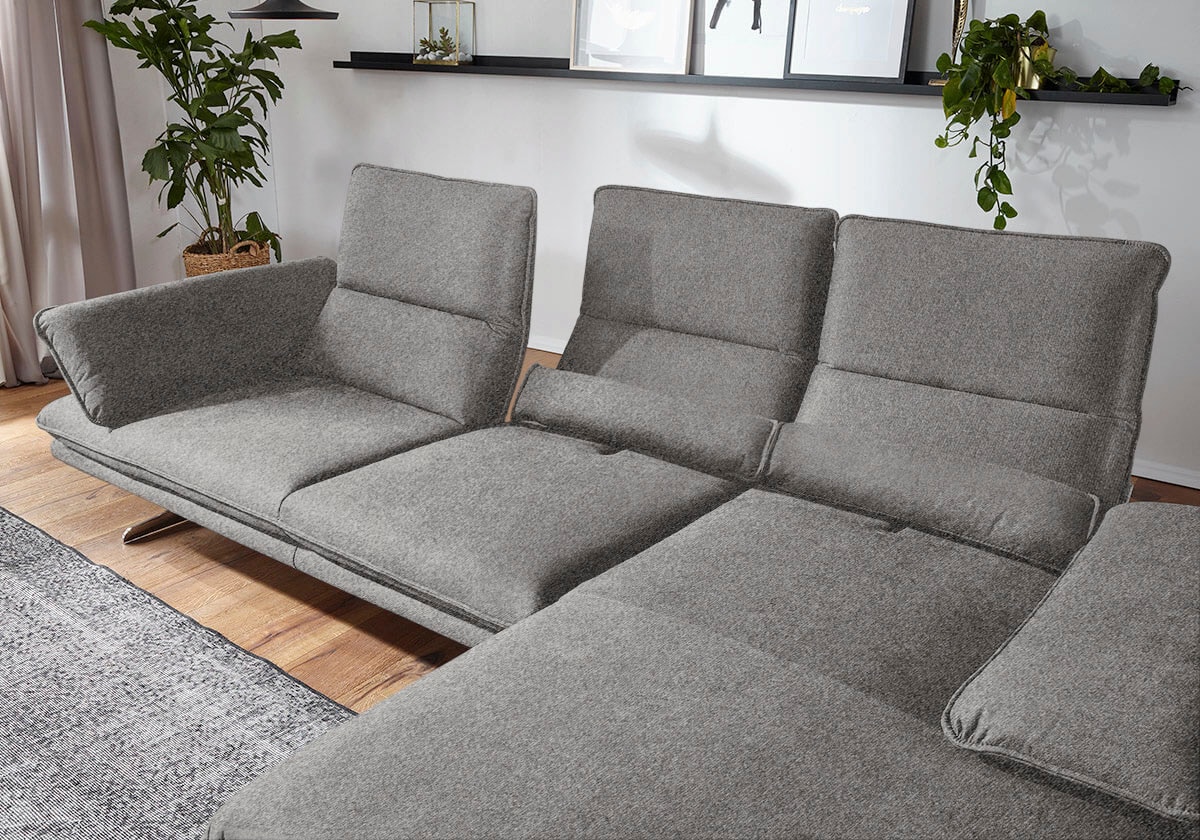 W.SCHILLIG Ecksofa »broadway, Designsofa mit tollem Sitzkomfort, L-Form«, Sitztiefenverstellung, Kopfteil- & Seitenteilverstellung, Breite 291cm
