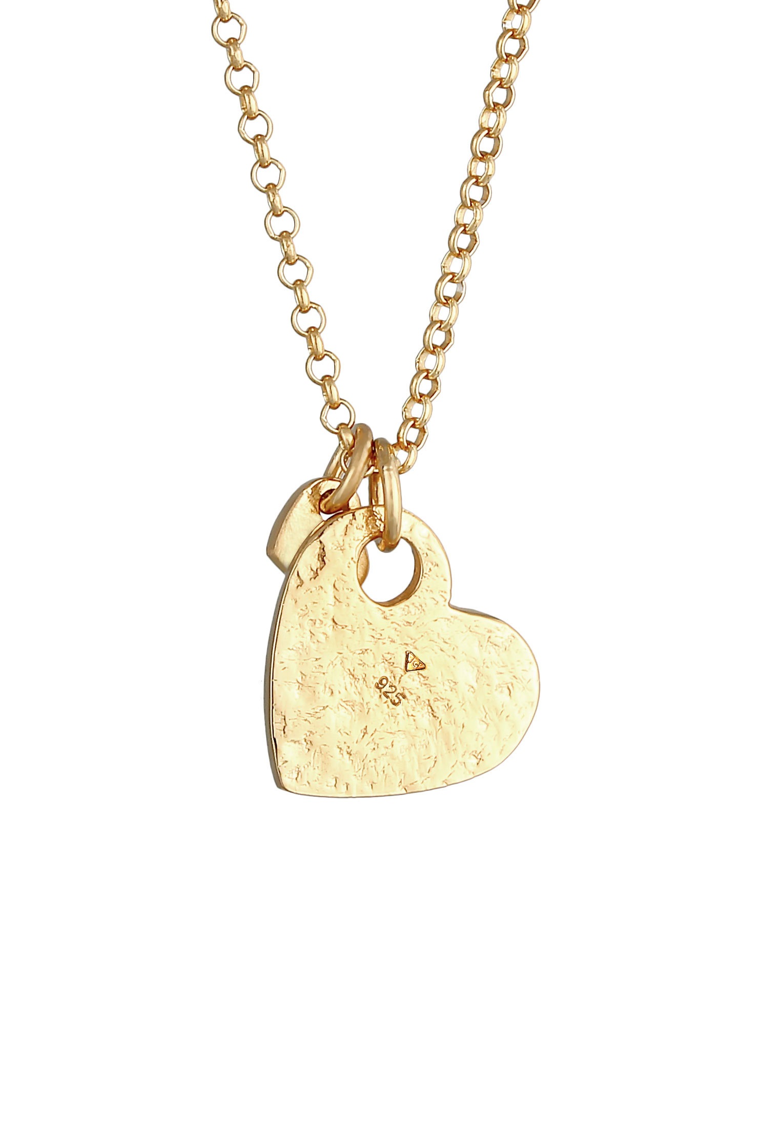 Elli Kette mit Anhänger »Herzen Love Liebe Organic Look 925 Silber«