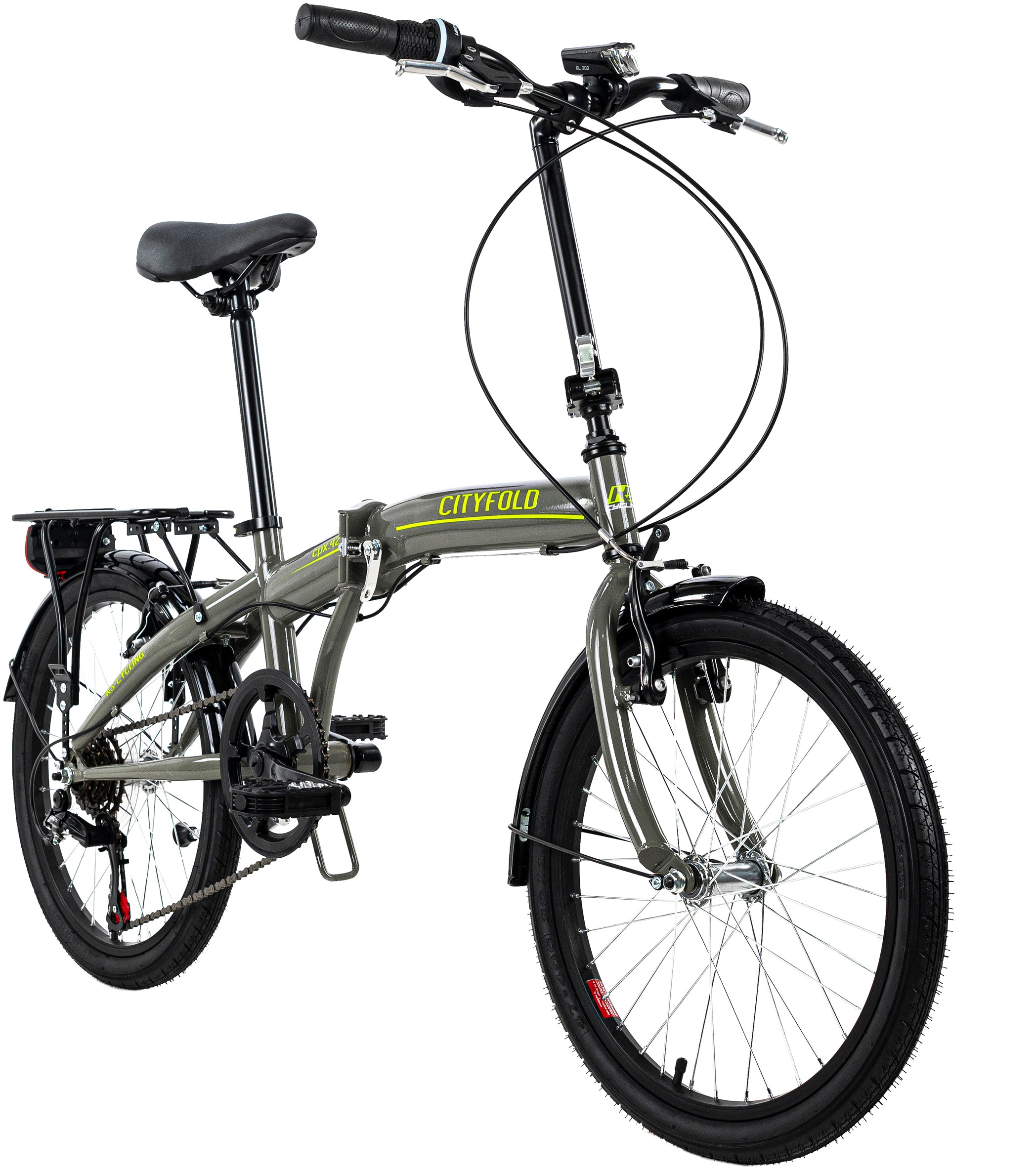 KS Cycling Faltrad »Cityfold«, 6 Gang, Shimano, Tourney Schaltwerk, Kettenschaltung, für Damen und Herren, Kettenschaltung