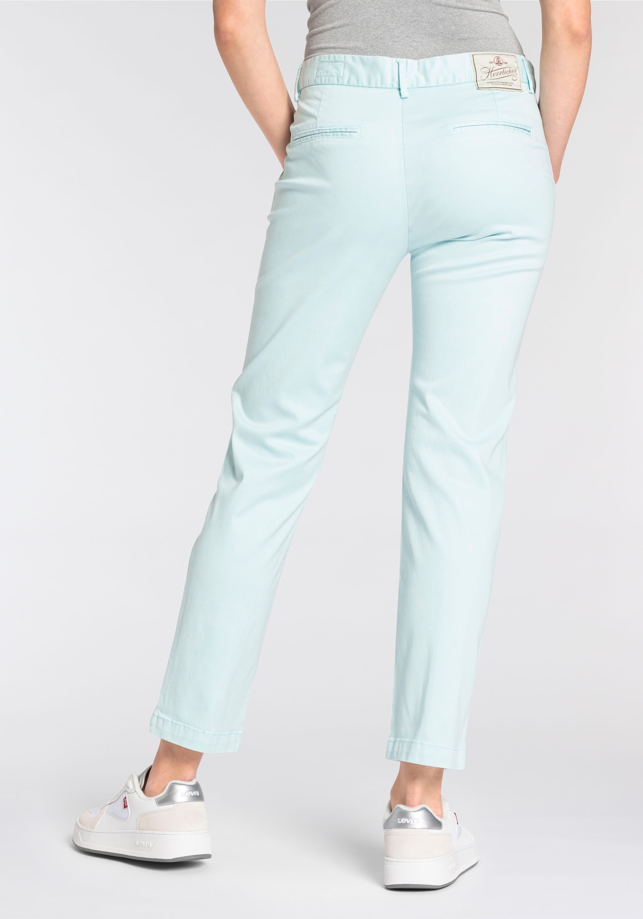 Herrlicher Stretch-Hose »Lovley Straight Satin Powerstrech«, Straight Fit
