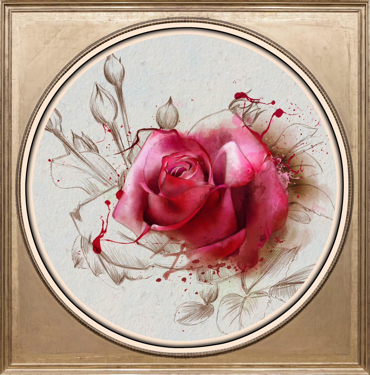 queence Acrylglasbild »Rose«, Blumen-Blumenbilder-Kunst-Pflanzen-Pflanzenbi günstig online kaufen