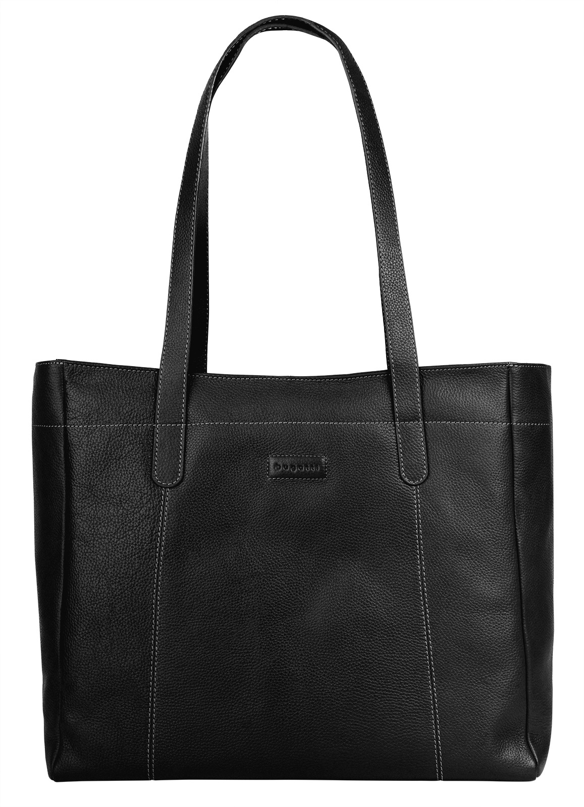 Reisetasche „ELSA“, echt Leder, Gr. B/H/T: 39 cm x 37 cm x 16 cm onesize, schwarz