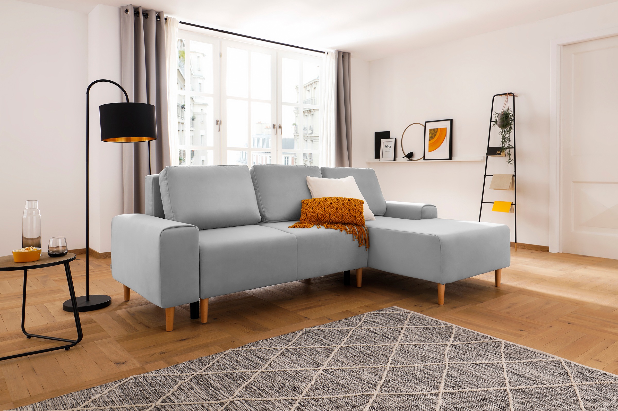 INOSIGN Ecksofa "Samu L-Form" wahlweise mit Bettfunktion und Bettkasten günstig online kaufen