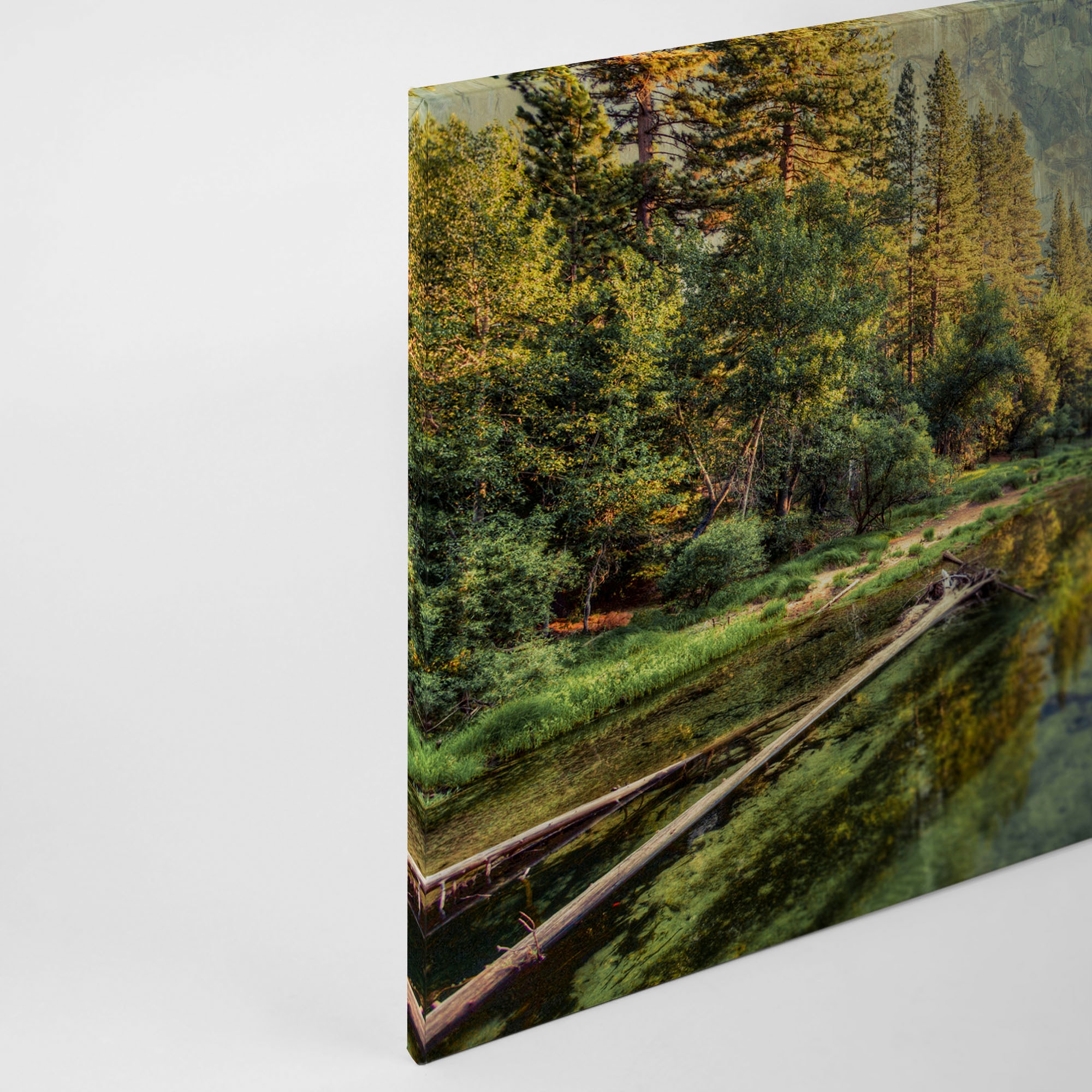 A.S. Création Leinwandbild »Mountain River«, Kunst-Landschaft-Kinder, (1 St.), Bild Keilrahmen See Landschaft Leinwand-Bild Wohnzimmer modern Kinder