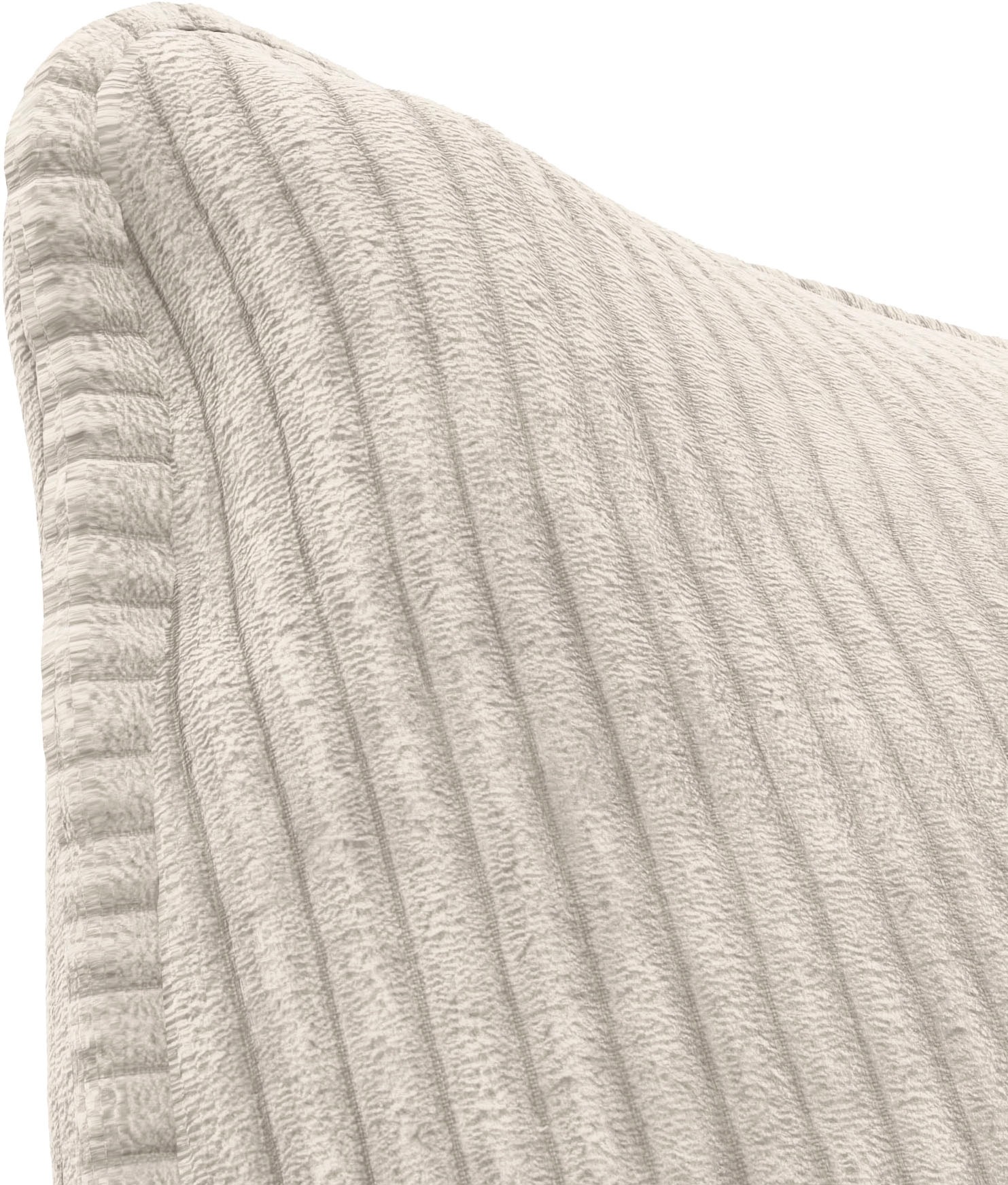 TRENDMANUFAKTUR Ecksofa »Fordon, Schlafsofa mit Bettkasten, Couch in L-Form, Breite 250 cm«, in Cordstoff HYPER, cream, Recamiere links