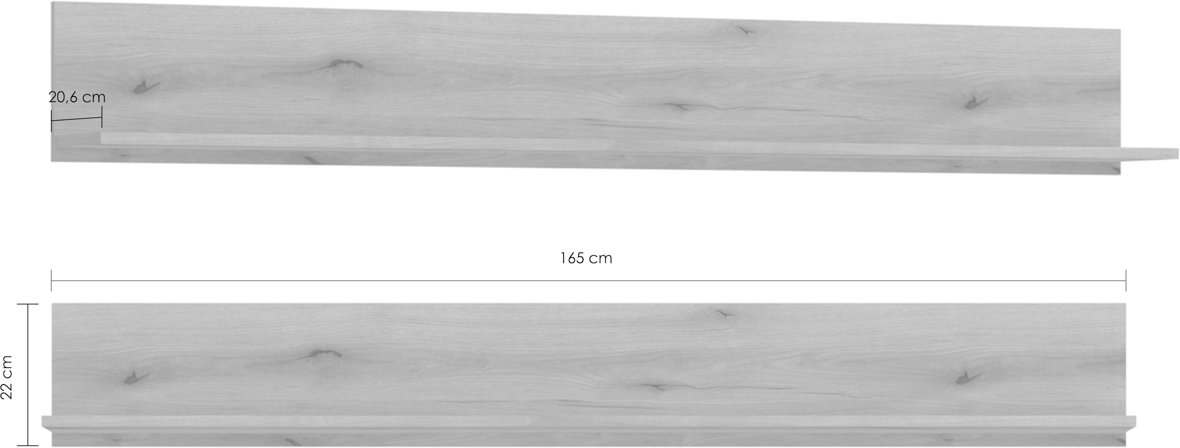 INOSIGN Wandregal »Dalano«, Breite ca. 165 cm