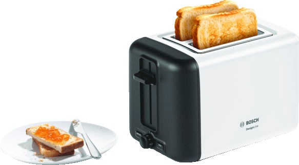 BOSCH Toaster »TAT3P421DE DesignLine«, 2 kurze Schlitze, für 2 Scheiben, 970 W