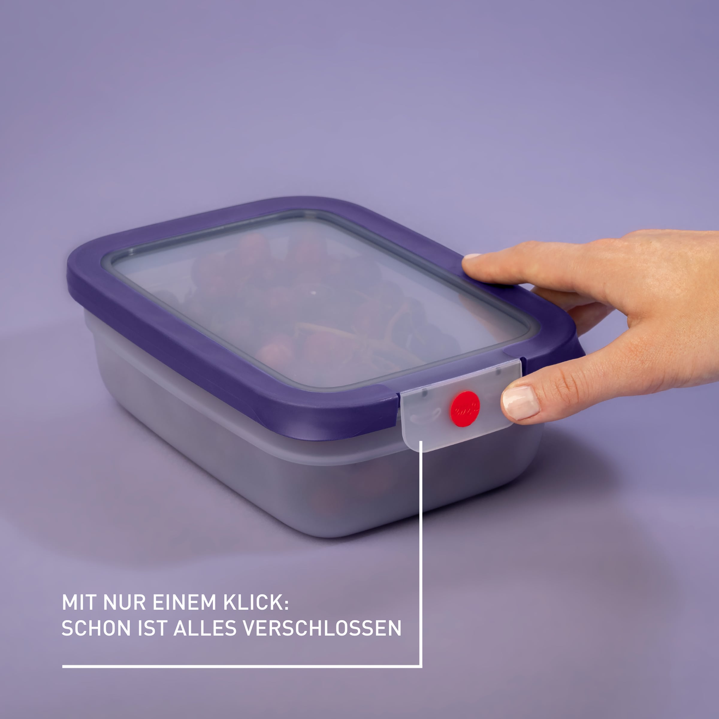 Emsa Frischhaltedose »oneClick« Set, 3 tlg. tlg. verschlossen mit nur 1 x Klick, 100% dicht, made in Germany