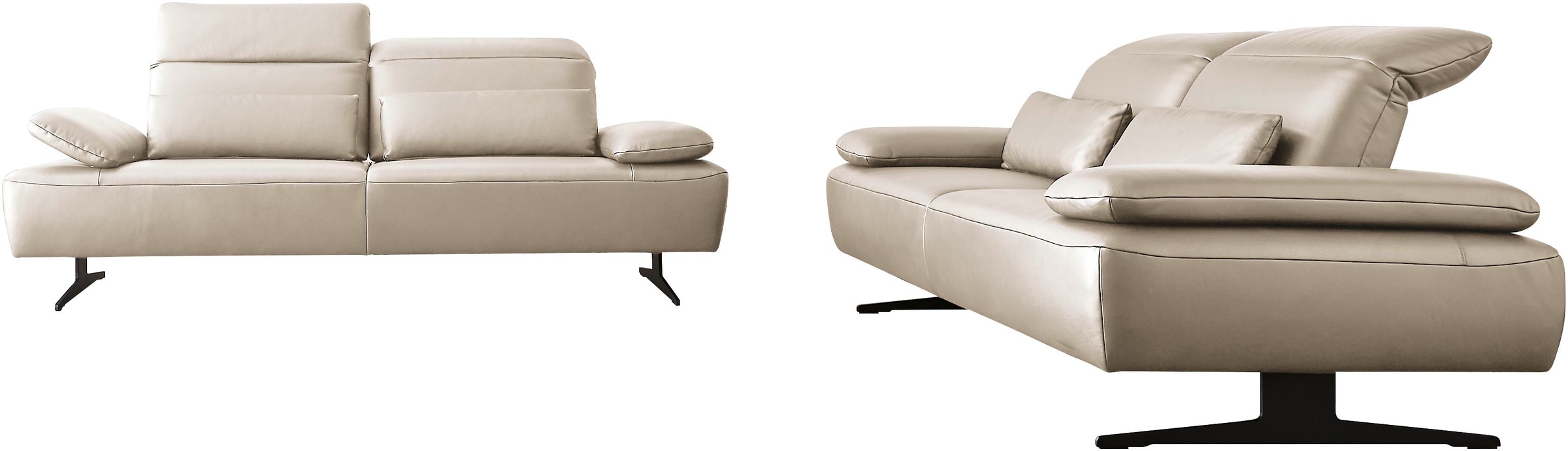 Home affaire Polstergarnitur »Liora, 2,5- & 3-Sitzer mit verstellbaren Kopf günstig online kaufen