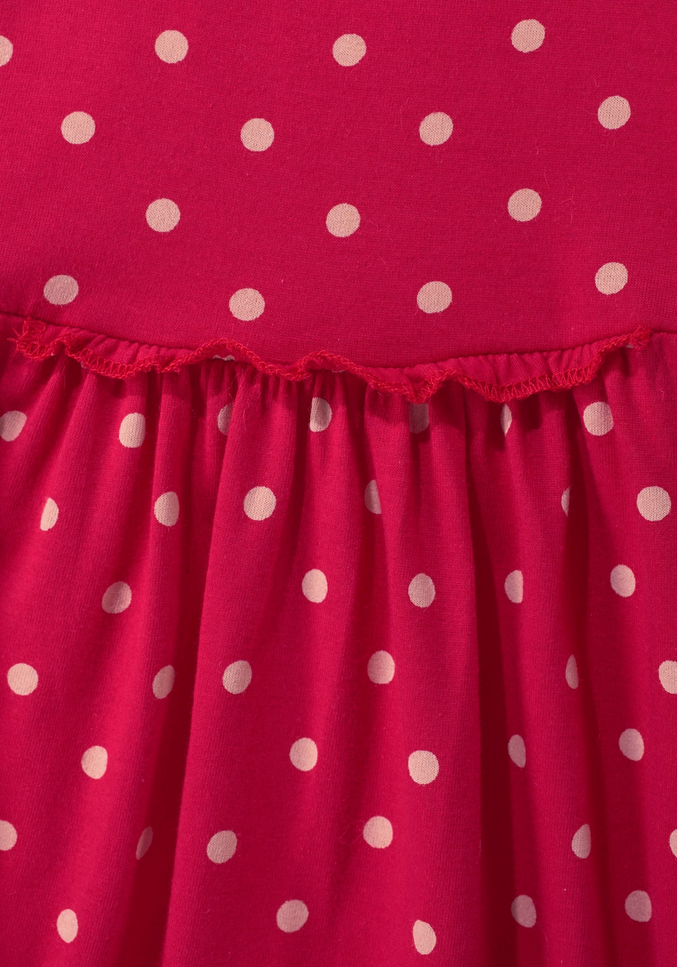 KIDSWORLD Jerseykleid »für kleine Mädchen«, (Packung, 2 tlg.), festliche Anlässe, kniefrei, modischer Stil, aus reiner Baumwolle