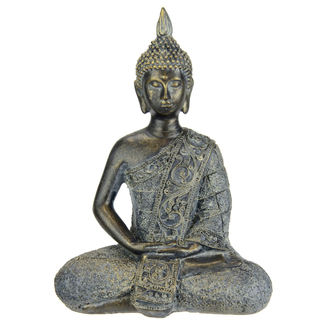 I.GE.A. Dekofigur »Buddha Figur sitzend meditierend Statue Figuren Skulptur«