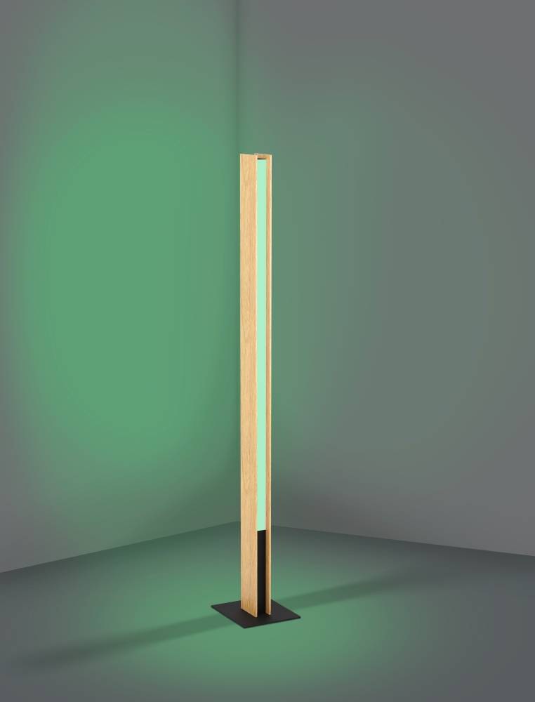 EGLO Stehlampe »ANCHORENA-Z Steheuchte, Holz, ZigBee 3.0, Disco-Modus, Lampe«, 1 flammig, Leuchtmittel LED-Modul | LED wechselbar, Timer, App / Sprachsteuerung Alexa, 150 cm, exkl. Fernbedienung