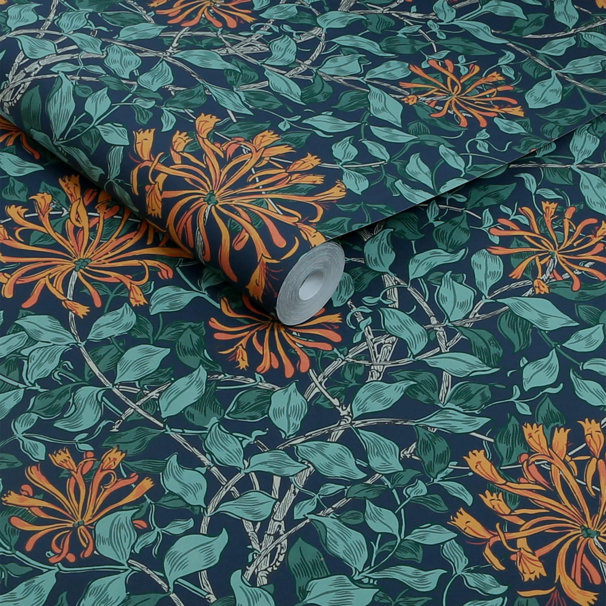 WILLIAM MORRIS AT HOME Vliestapete »Honeysuckle Tidewater« Motiv glatt Desi günstig online kaufen
