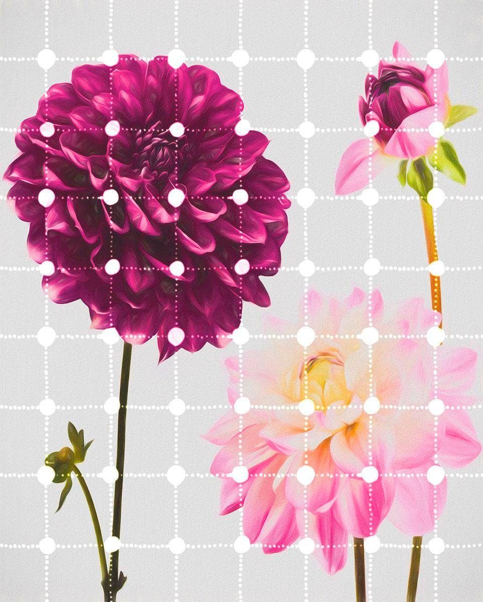 Sanders & Sanders Fototapete Blumen & Punkte Rosa 200 x 250 cm 611885 günstig online kaufen