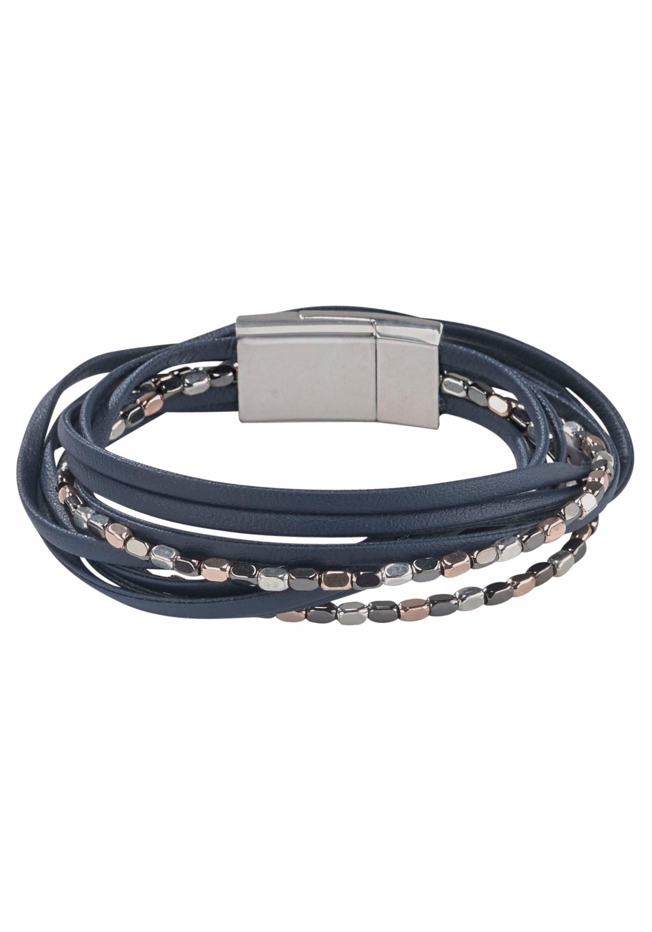 Bild von Firetti Wickelarmband »mehrreihig, mit Elementen aus Metall«