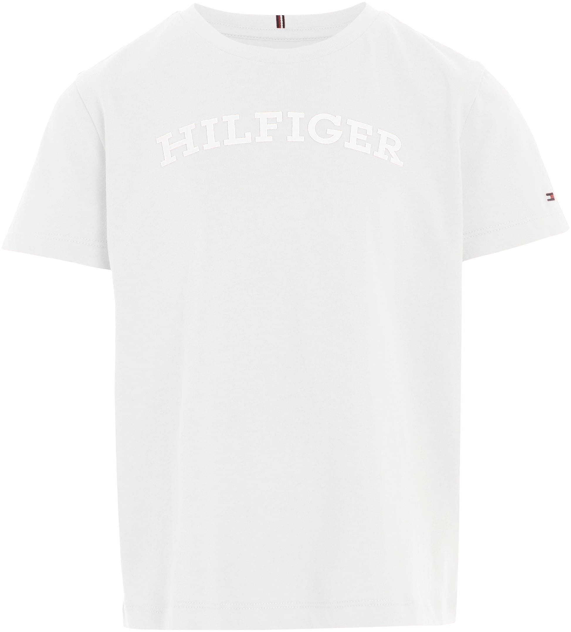 Tommy Hilfiger T-Shirt auf TEE der »MONOTYPE S/S«, Hilfiger- Logoschriftzug bestellen modischem mit Brust
