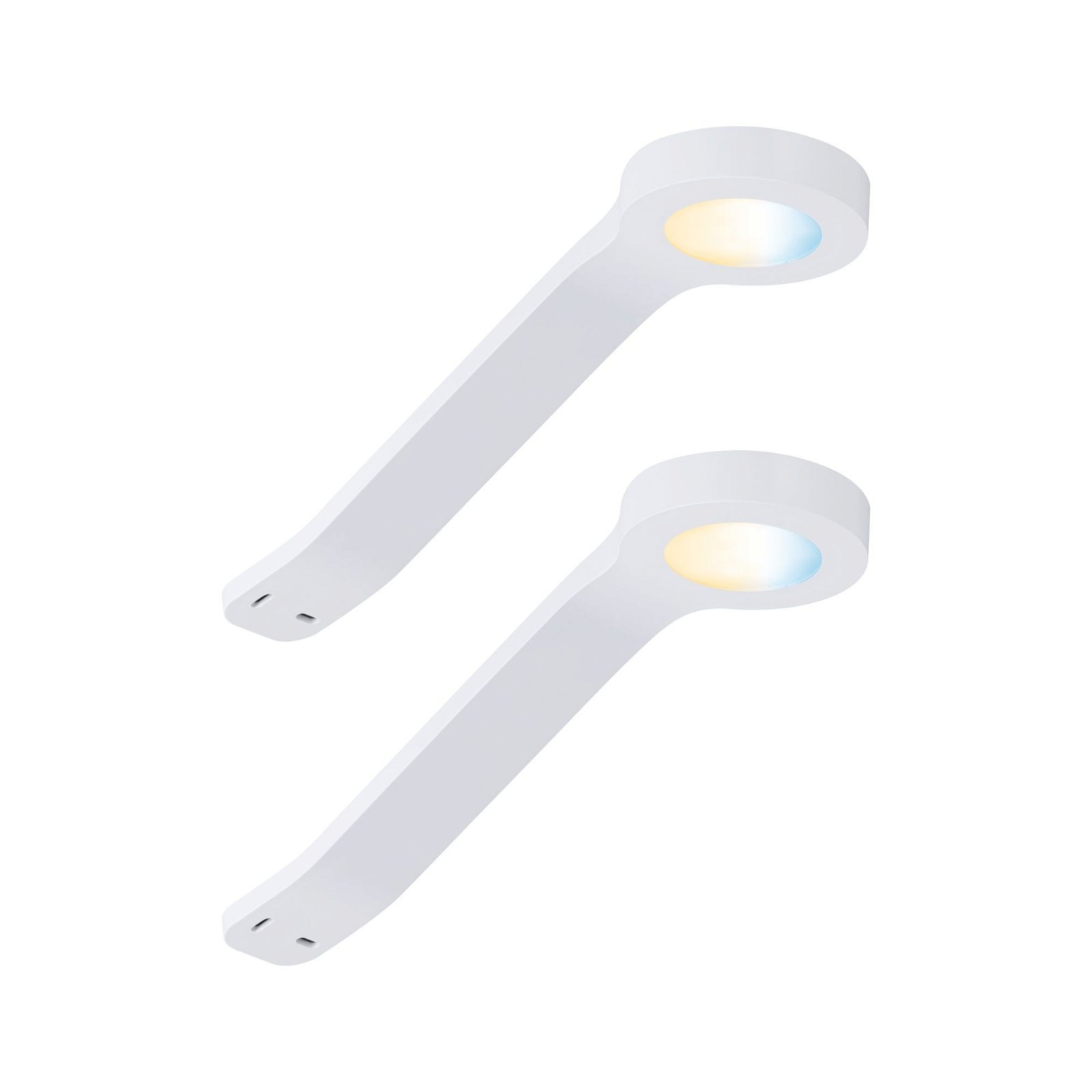 Paulmann Unterschrankleuchte »Clever Connect Mike 2x2,5W DC 2700-6500K 12V Weiß matt/Kunststoff«, 2 flammig, Starter-Set